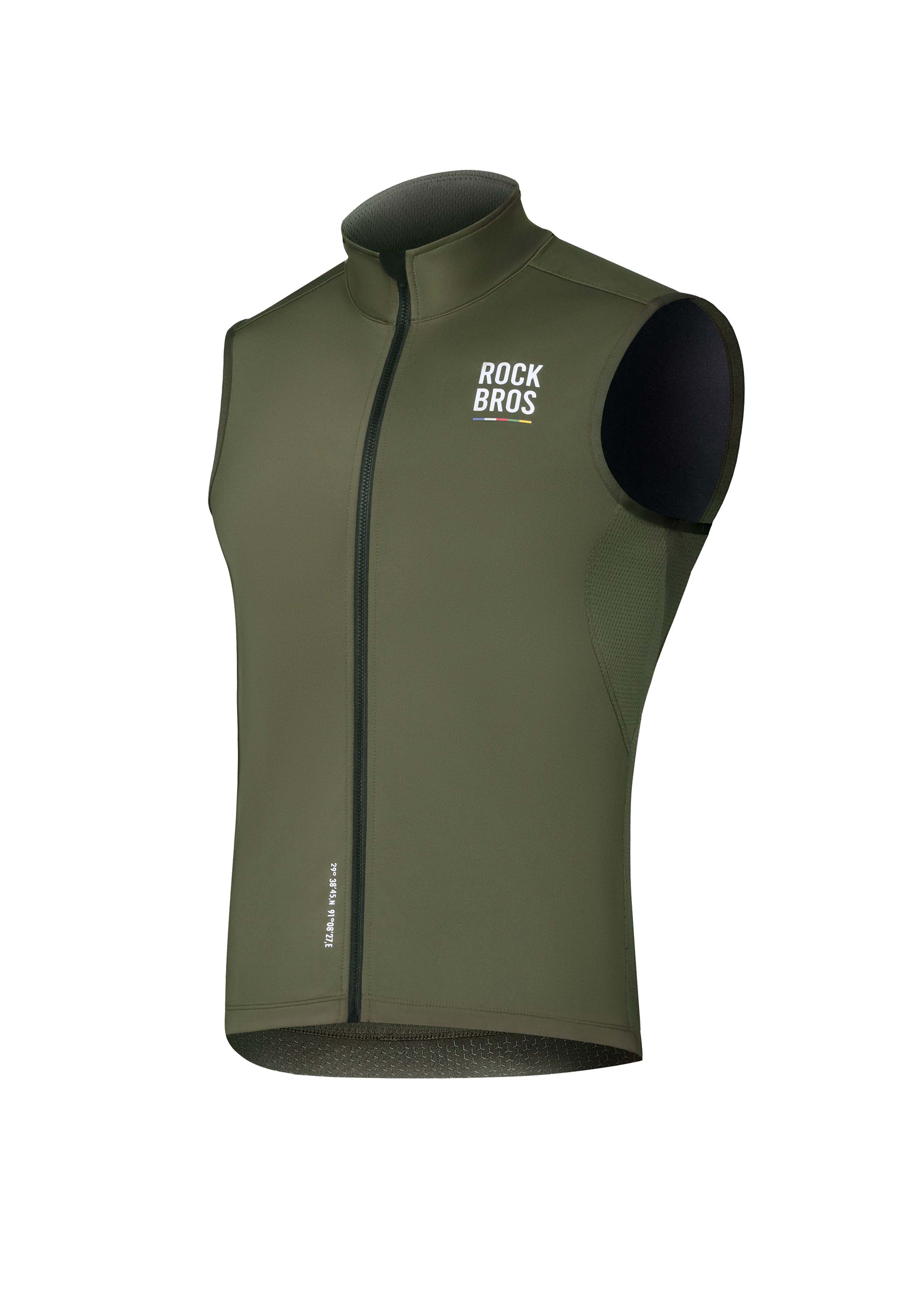 ROAD TO SKY Wind Proof Warm Vest Army Green