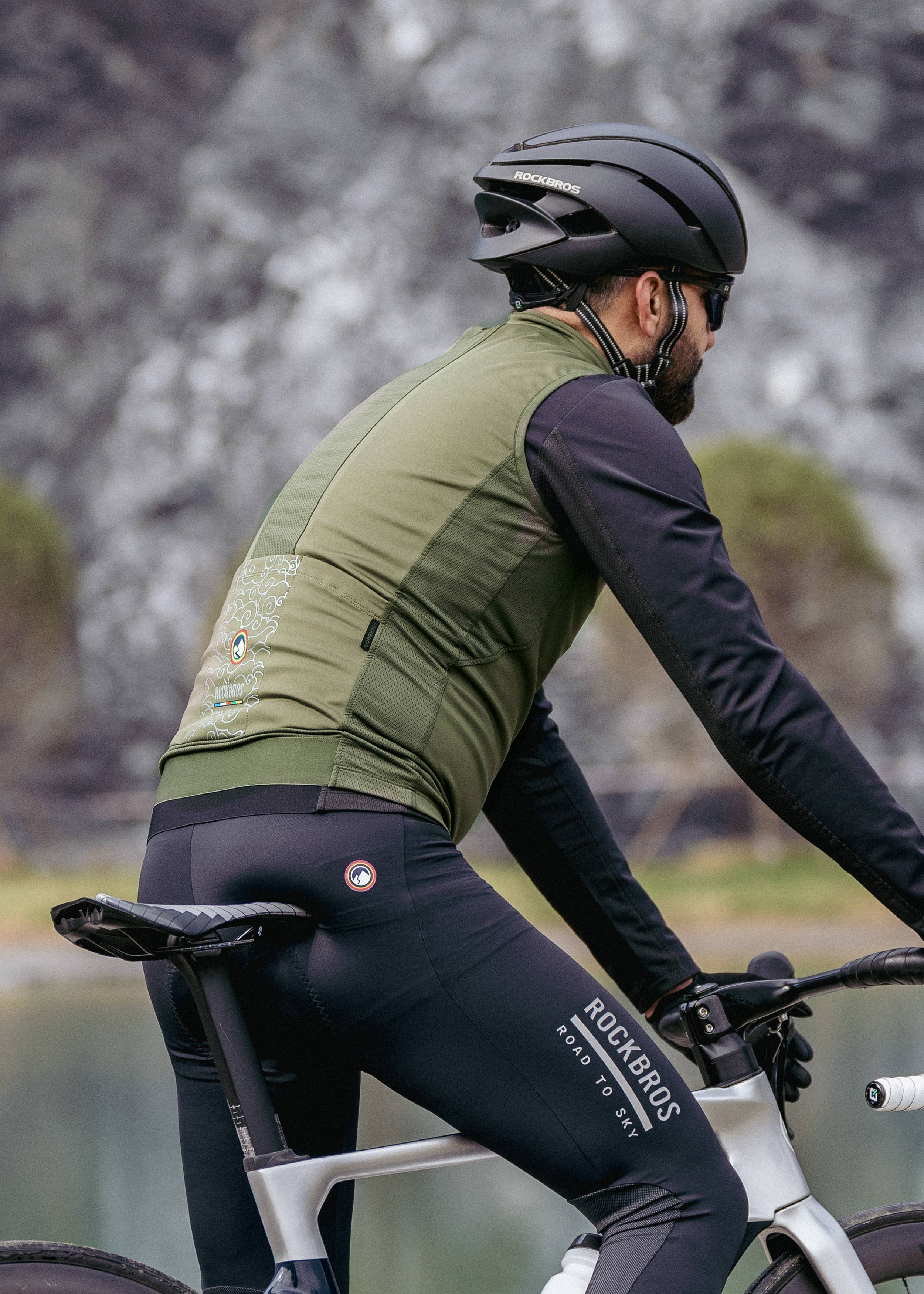 ROAD TO SKY Wind Proof Warm Vest Army Green