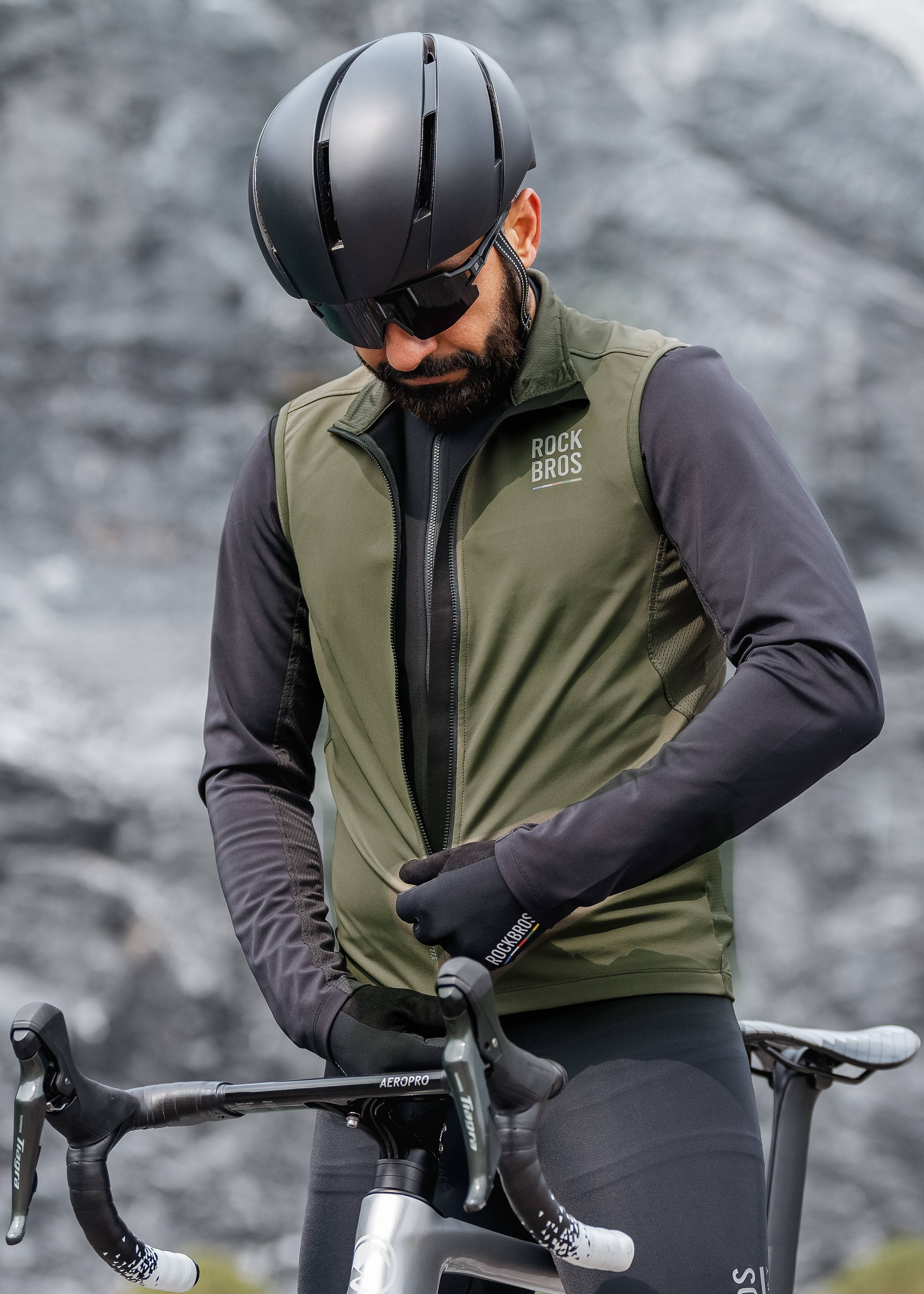 ROAD TO SKY Wind Proof Warm Vest Army Green