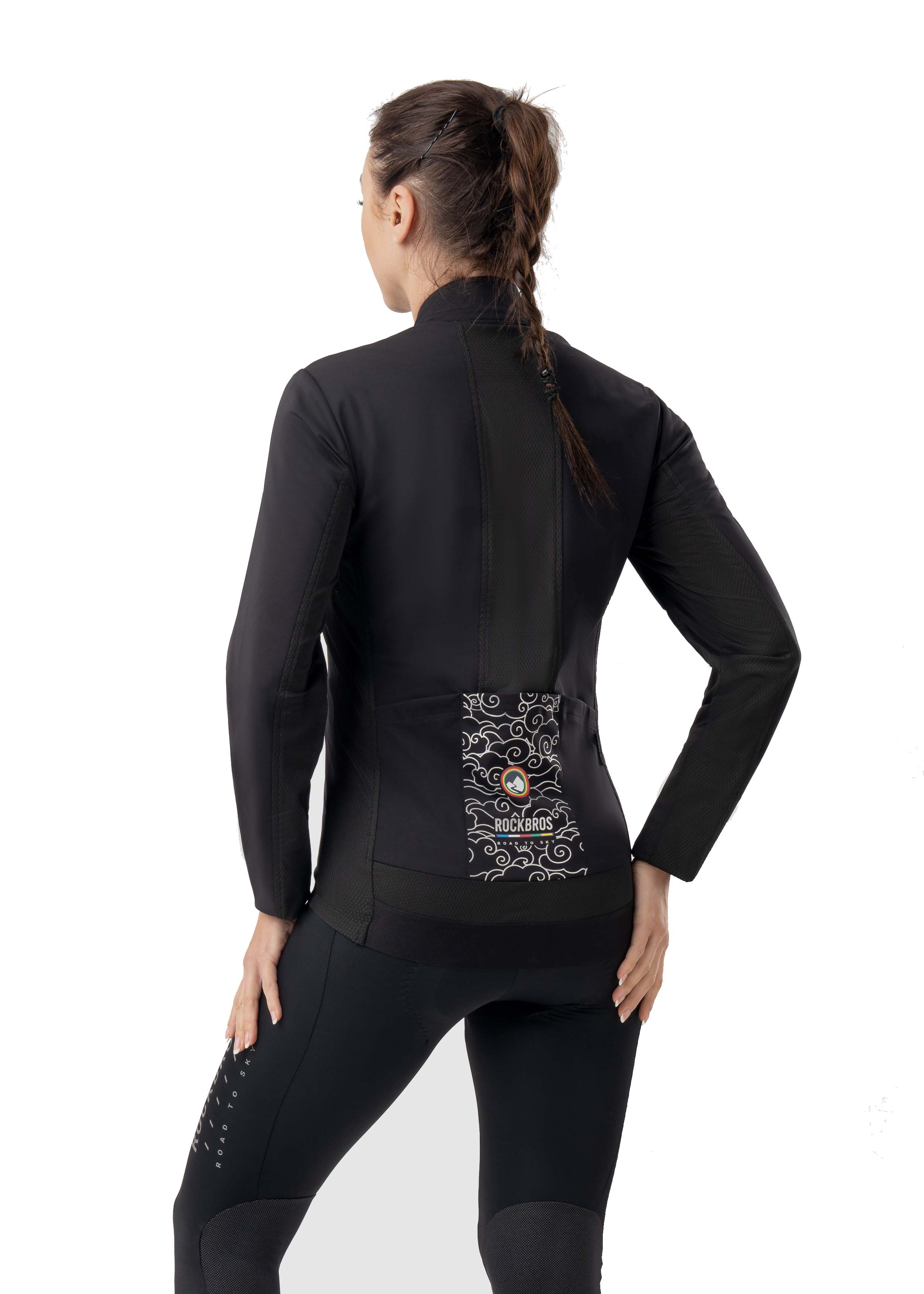 ROAD TO SKY Windproof warm jacket Black