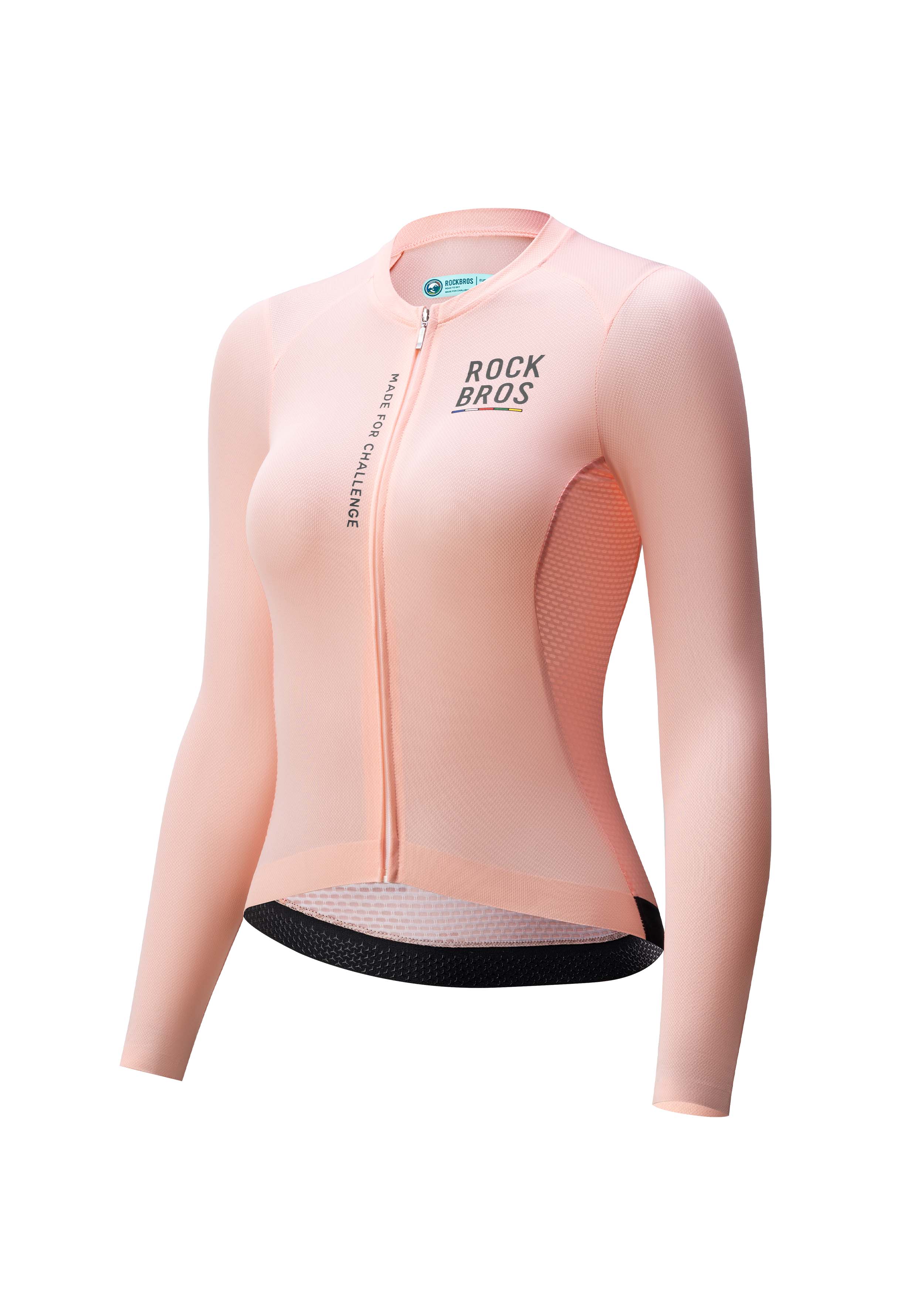 ROAD TO SKY Women's Cycling Long-Sleeved Jersey ¢ò Pink Orange