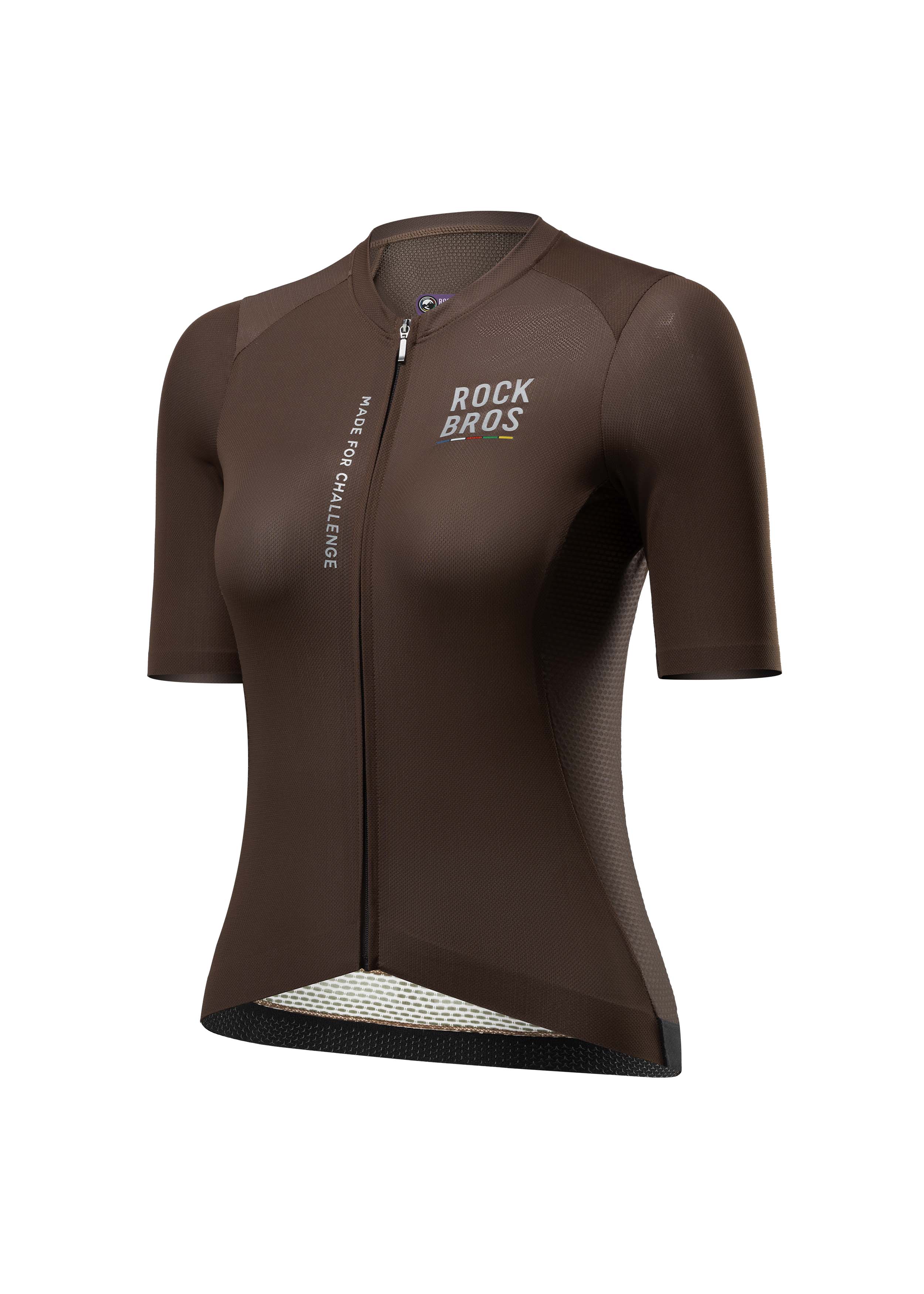 ROAD TO SKY Women's Cycling Short-Sleeved Jersey ¢ò Dark Brown