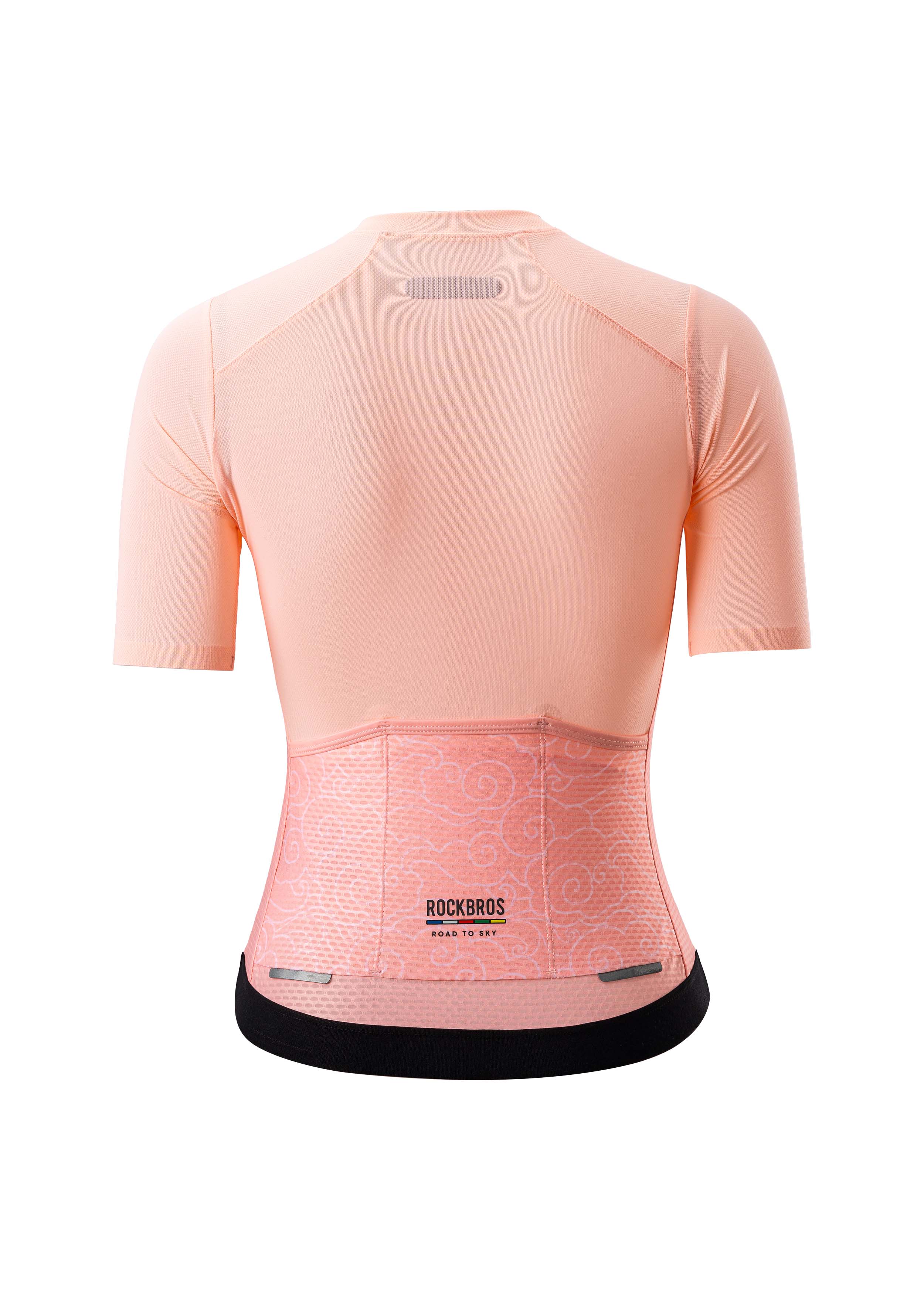 ROAD TO SKY Women's Cycling Short-Sleeved Jersey ¢ò Pink Orange