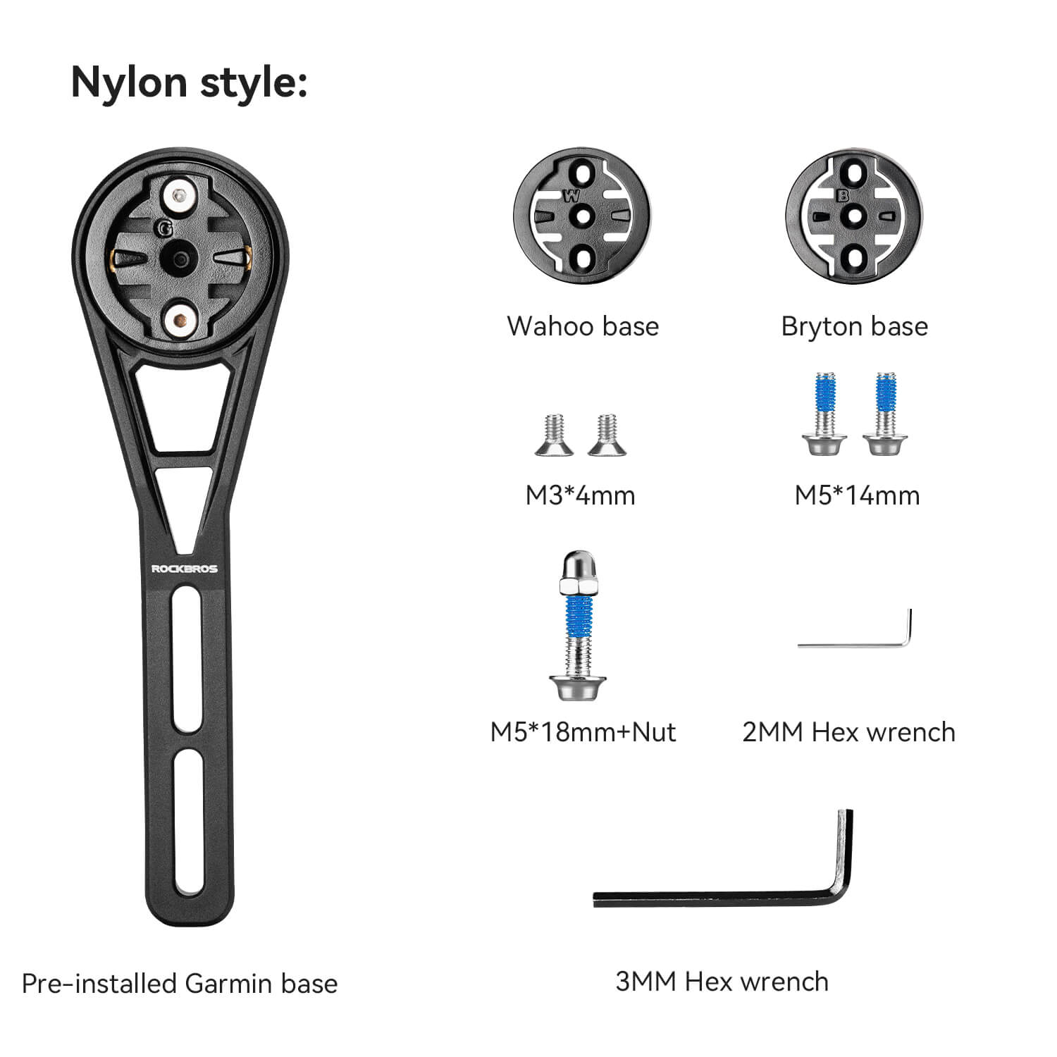 ROCKBROS Bicycle Computer Stand Handlebar Extension Bracket featuring versatile compatibility with bike computers and an integrated GoPro adapter for capturing cycling moments.