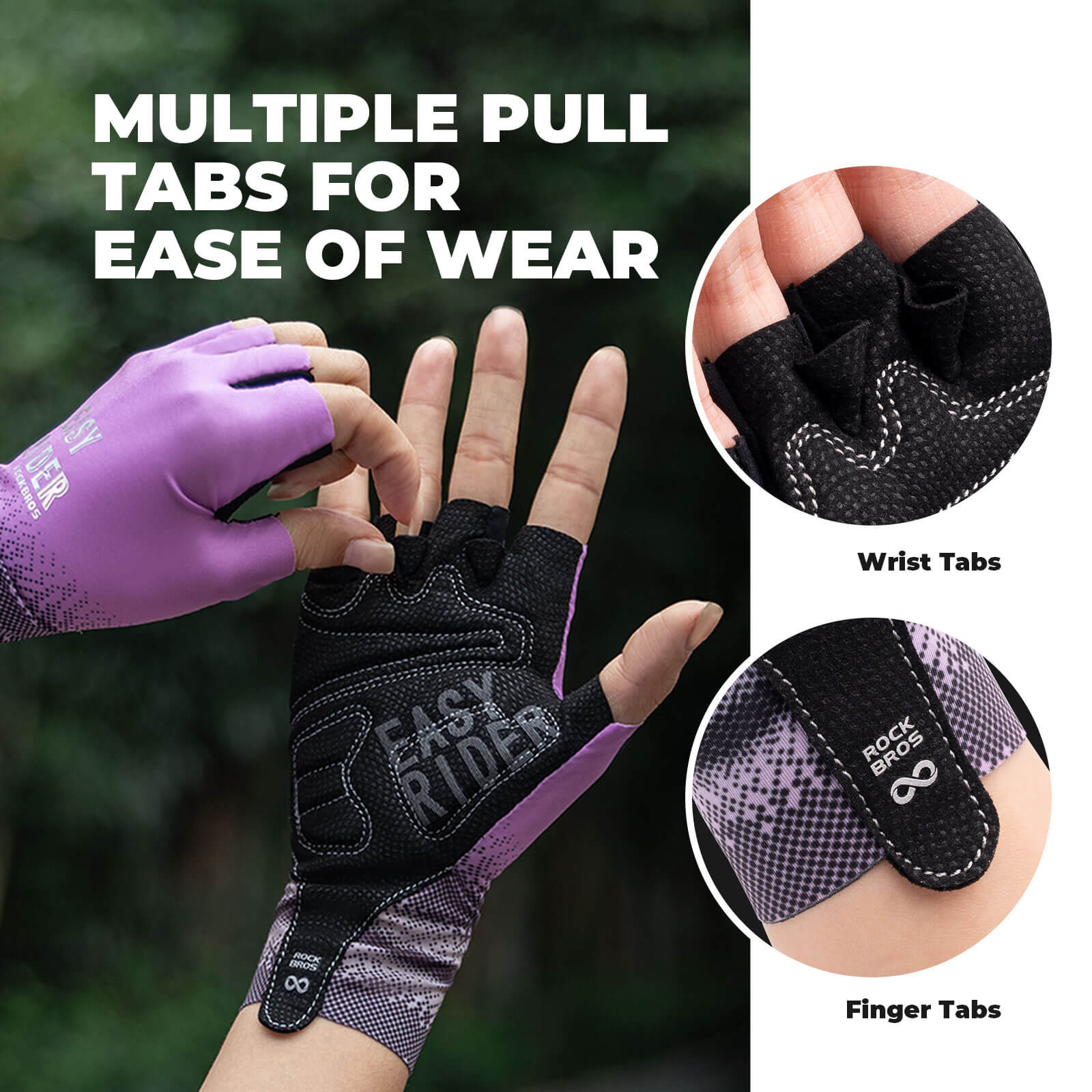 ROCKBROS Gradient Cycling Gloves ¡§C Ride in Color, Grip Like a Pro!
