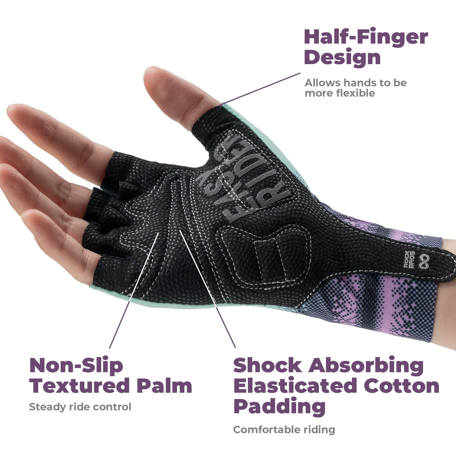 ROCKBROS Gradient Cycling Gloves ¡§C Ride in Color, Grip Like a Pro!