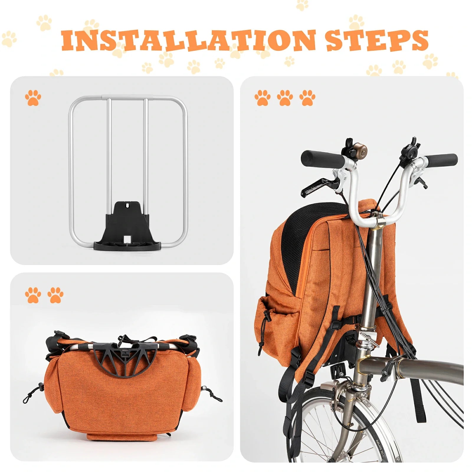 Handlebar Pet Carrier Bag for Brompton & Folding Bikes 21L