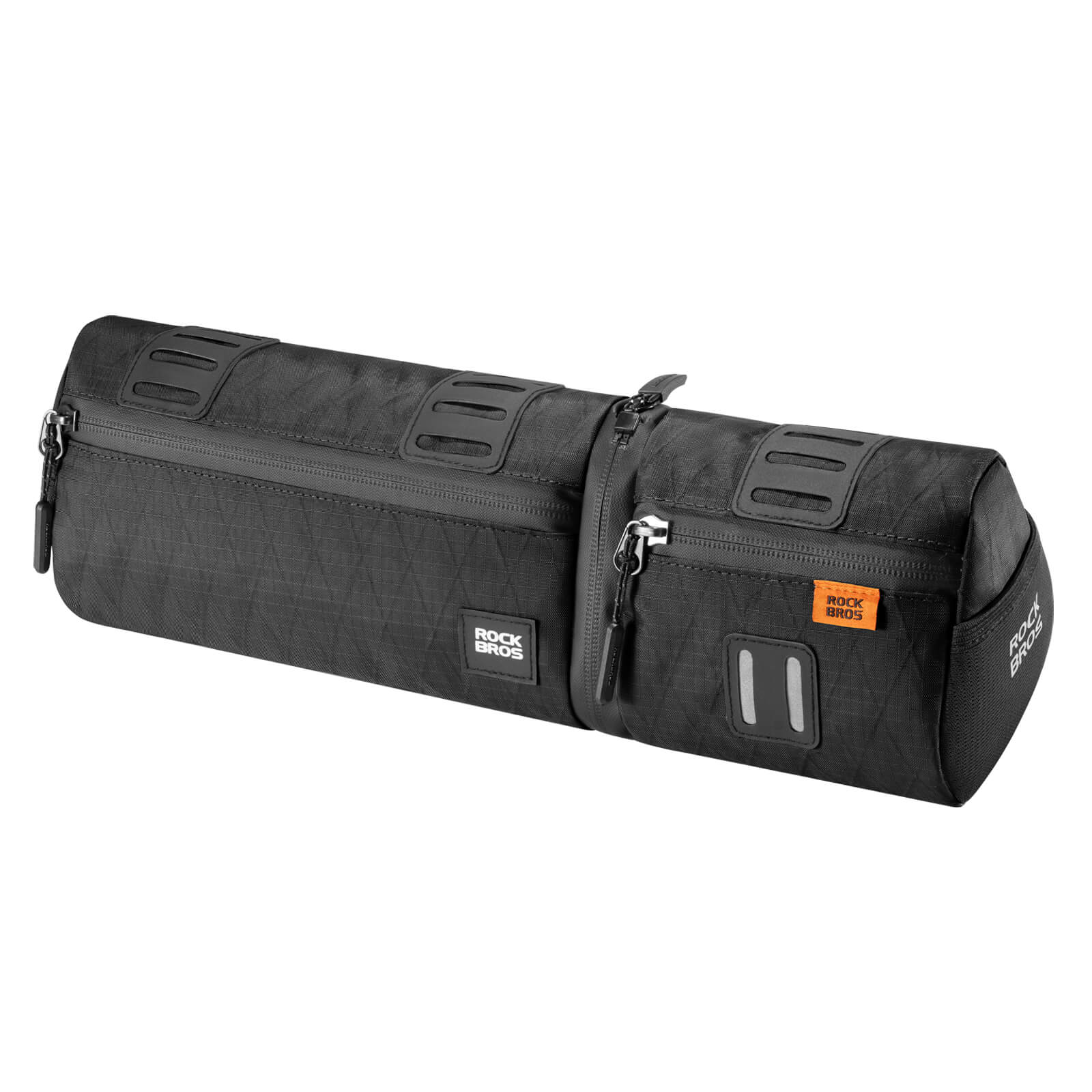 ROCKBROS versatile 2 in 1 bike bag, waterproof handlebar bag with shoulder strap, practical and durable for cycling. #Color_Black