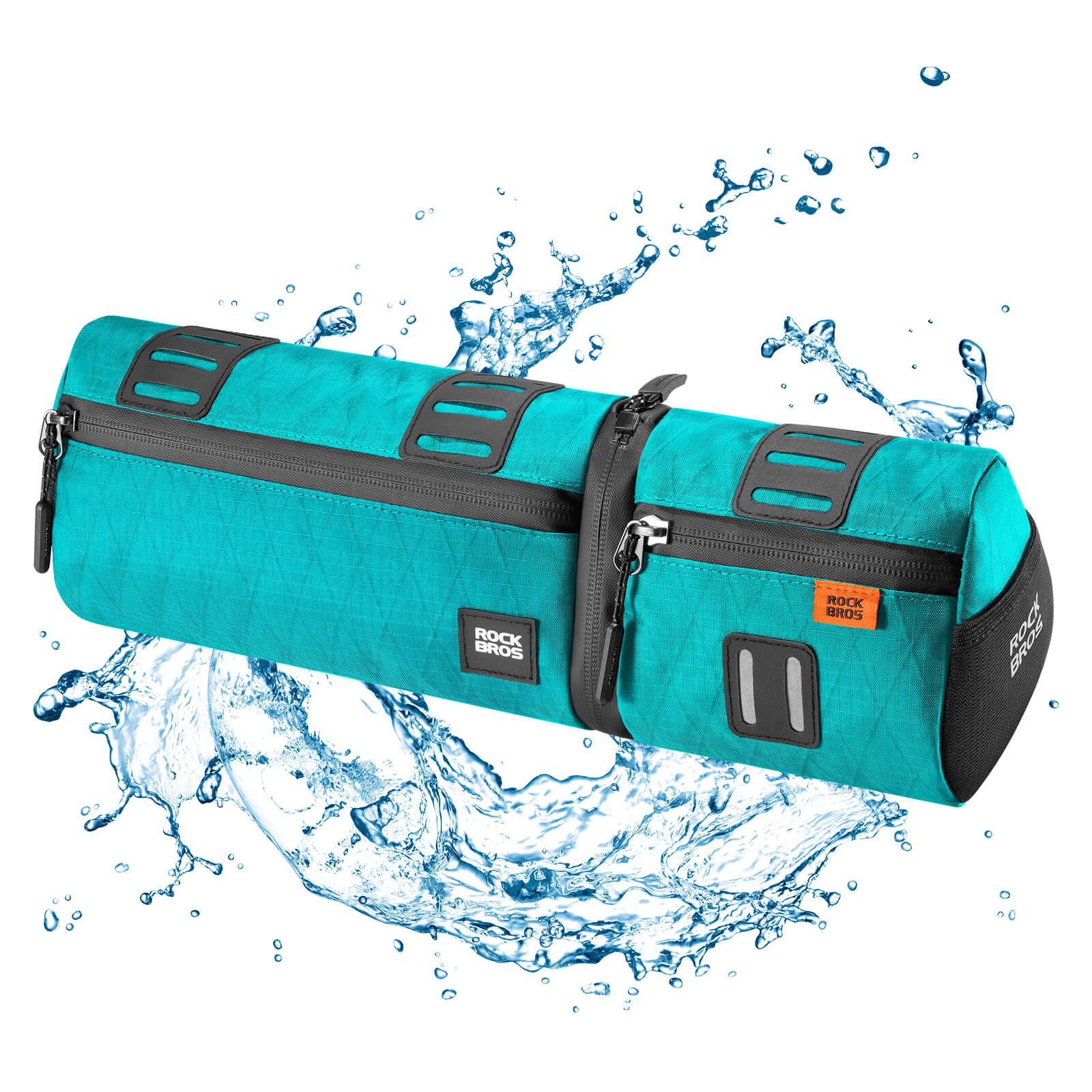 ROCKBROS versatile 2 in 1 bike bag, waterproof handlebar bag with shoulder strap, practical and durable for cycling. #Color_blue