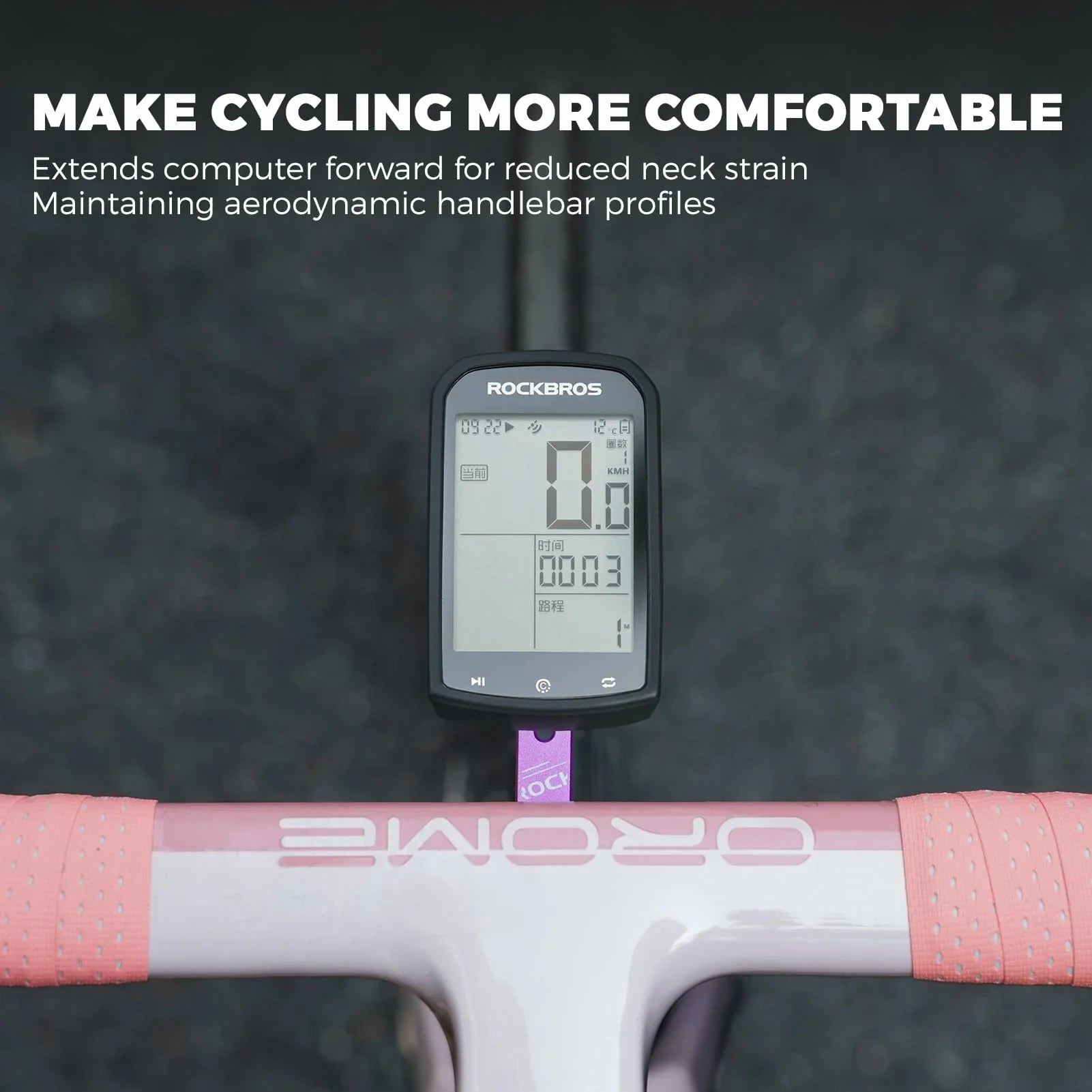 ROCKBROS Bike Aluminum Computer Mount compatible with Garmin, Wahoo, Bryton, and GoPro - ROCKBROs#color_Pink