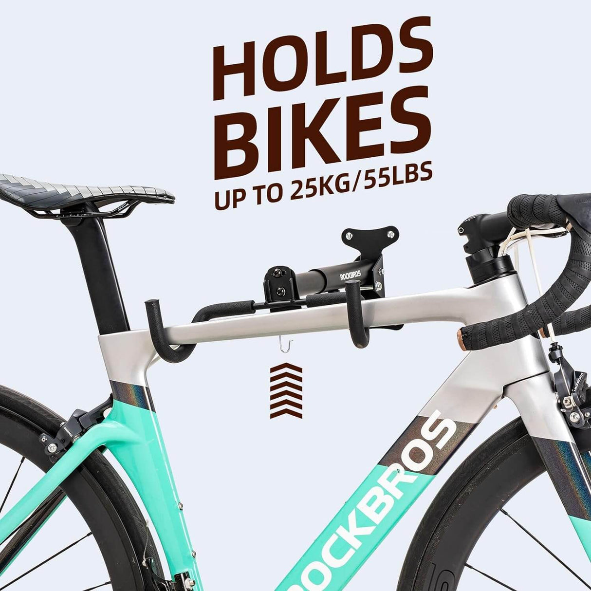 Wall-Mounted Bike Holder 33 lb Capacity