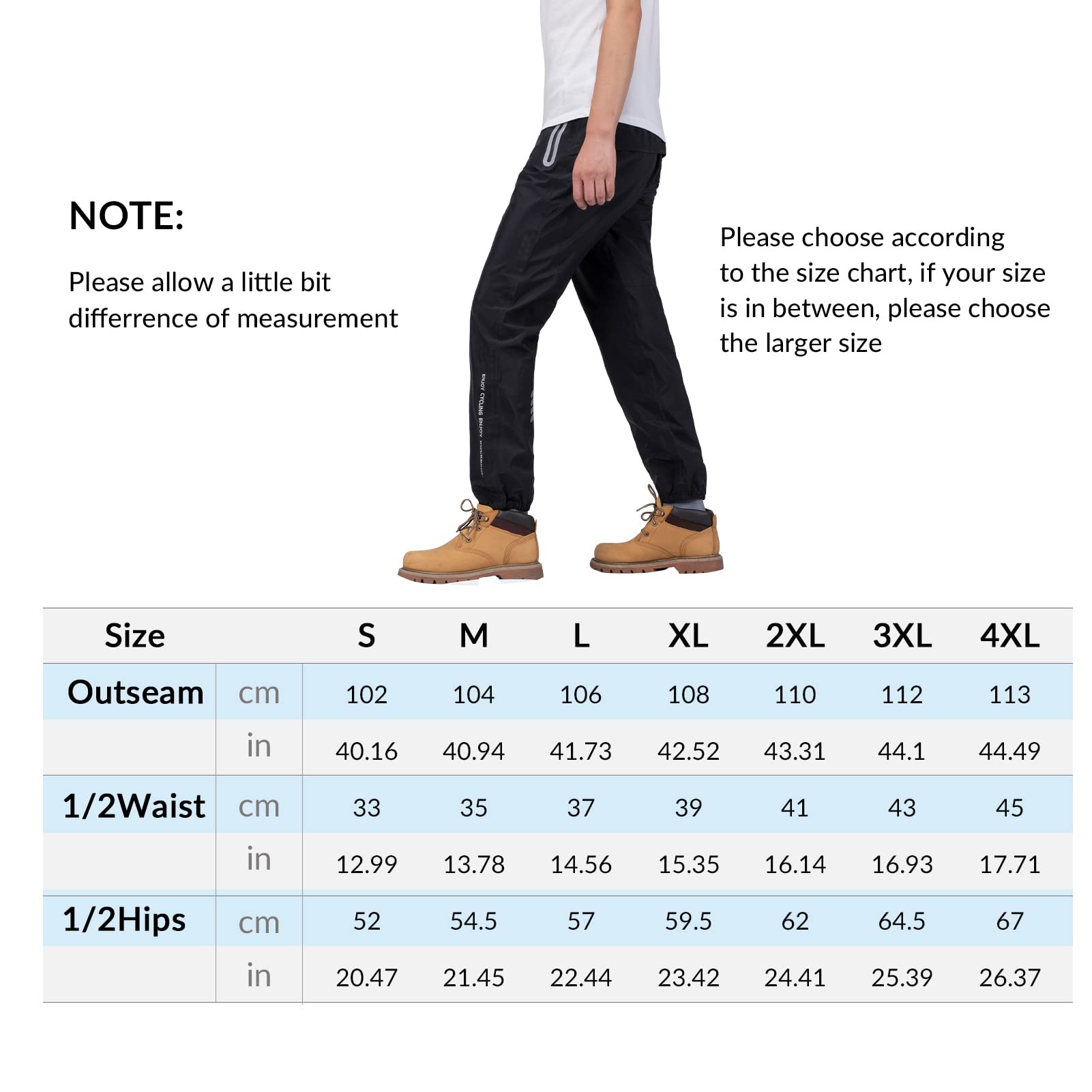 ROCKRBOS Waterproof Raincoat & Overtrousers for Men Women with Reflective