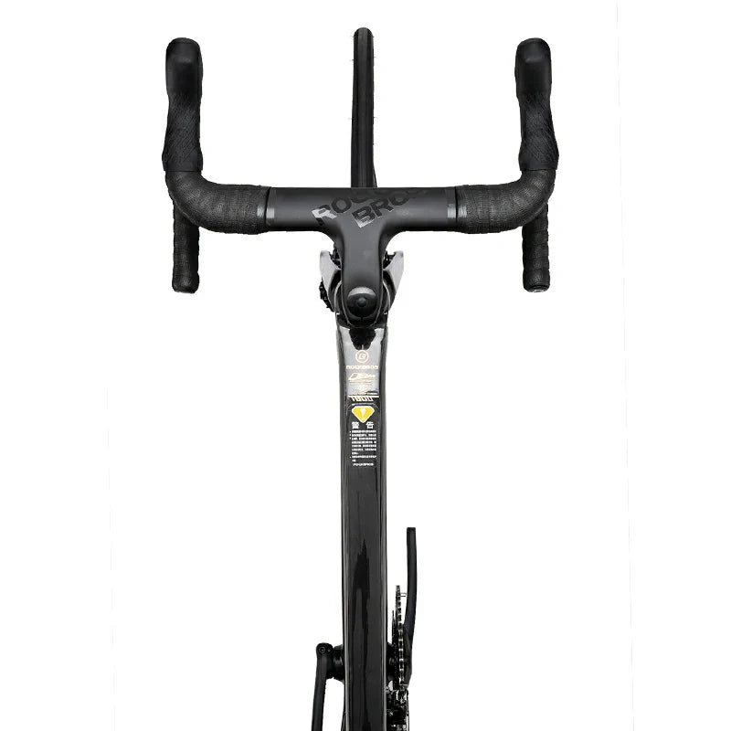 Carbon frame and fork deliver a smooth, stable ride