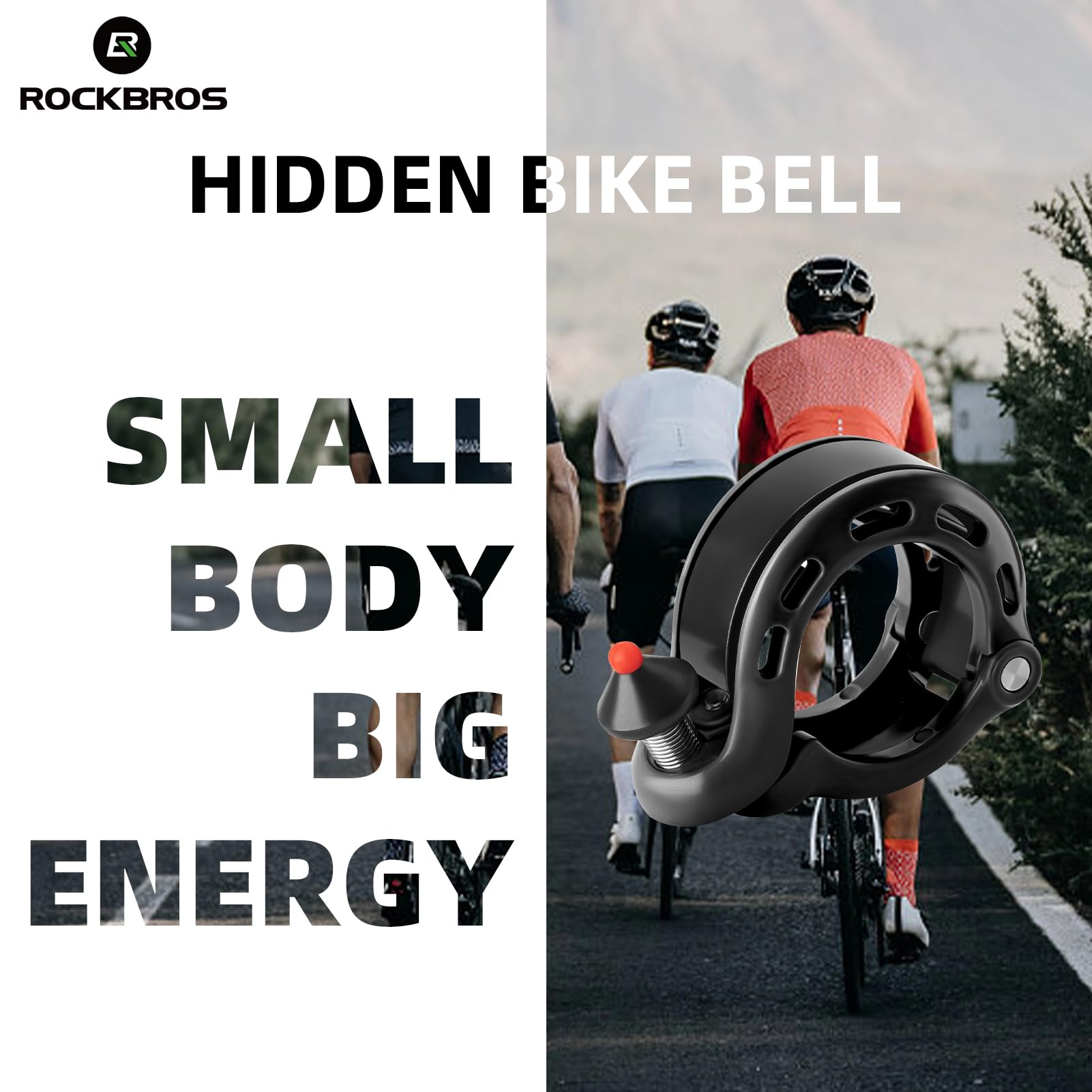Hidden Bike Bell Clear Loud Sound 22.2/25.4/31.8mm Bars 100DB Bike Horn