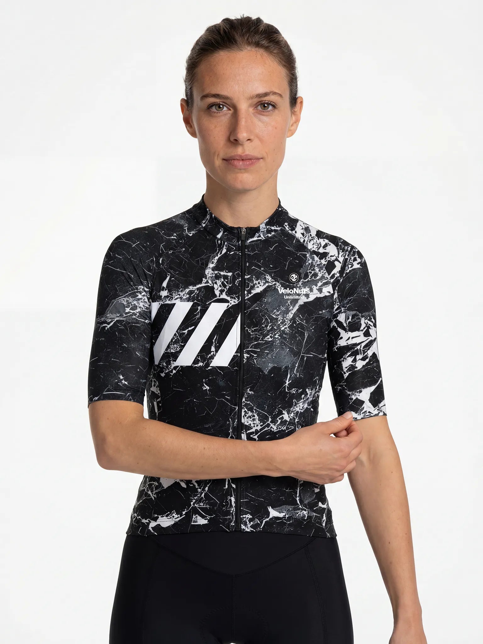 Women's Cycling Jersey Liquid Terrain#Type_Noir Marble