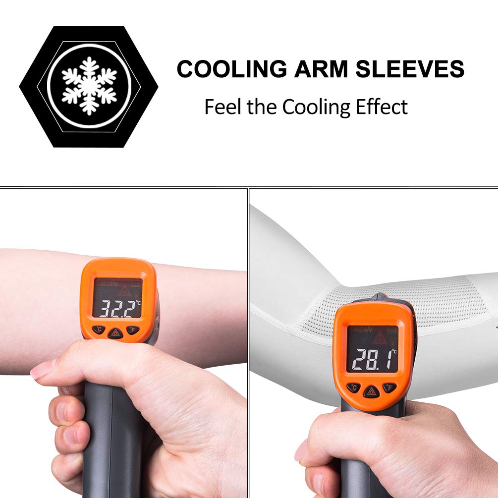 ROCKBROS Sun Protection Arm Sleeves Cooling for Running Golf Fishing Cycling - ROCKBROS
