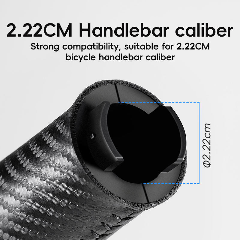 Bicycle handlebar with 2.22CM caliber text and compatibility information on a white background