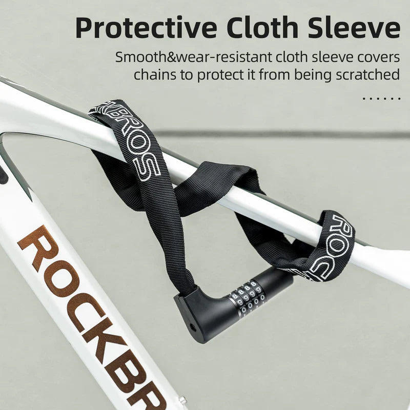Bike Lock Set with U-Lock and Combination Chain Lock