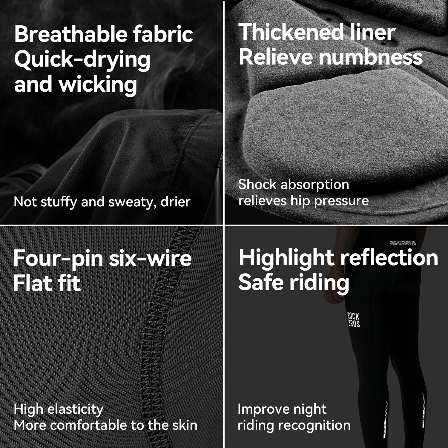 Men's Cycling Pants Breathable Padded For Summer & Fall-Pasta