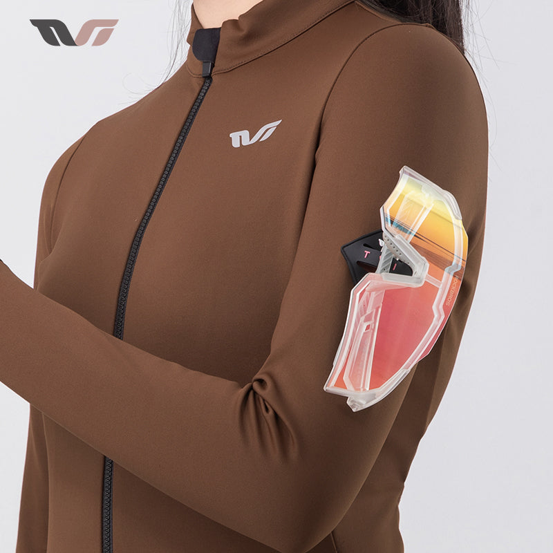 Women’s Fleece Cycling Jersey Lightweight for 41°F–68°F