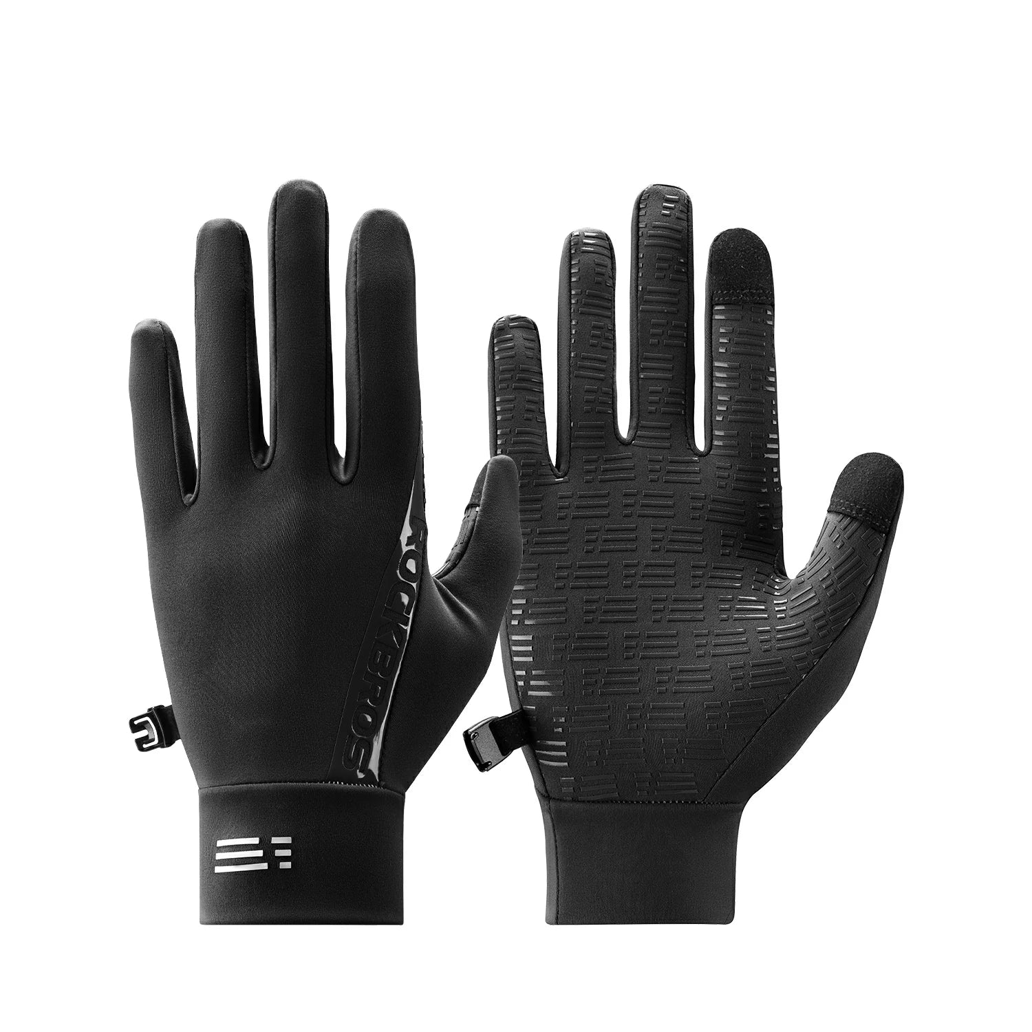 Touchscreen winter gloves for cycling#color_black