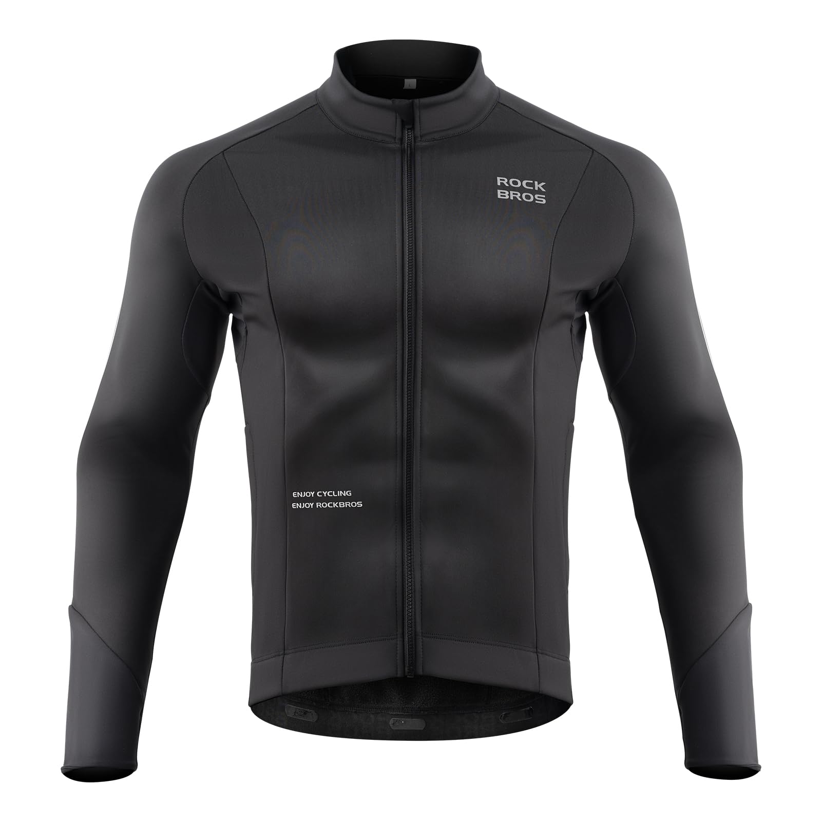 ROCKBROS Men’s Winter Cycling Jacket Thermal Windproof Softshell for Road MTB, US 3XL=AS 4XL