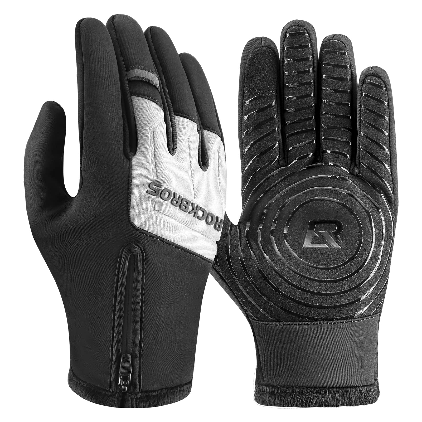 ROCKBROS Winter Cycling Thermal Running Ski Touchscreen Snow Gloves for Outdoor Sports US XL