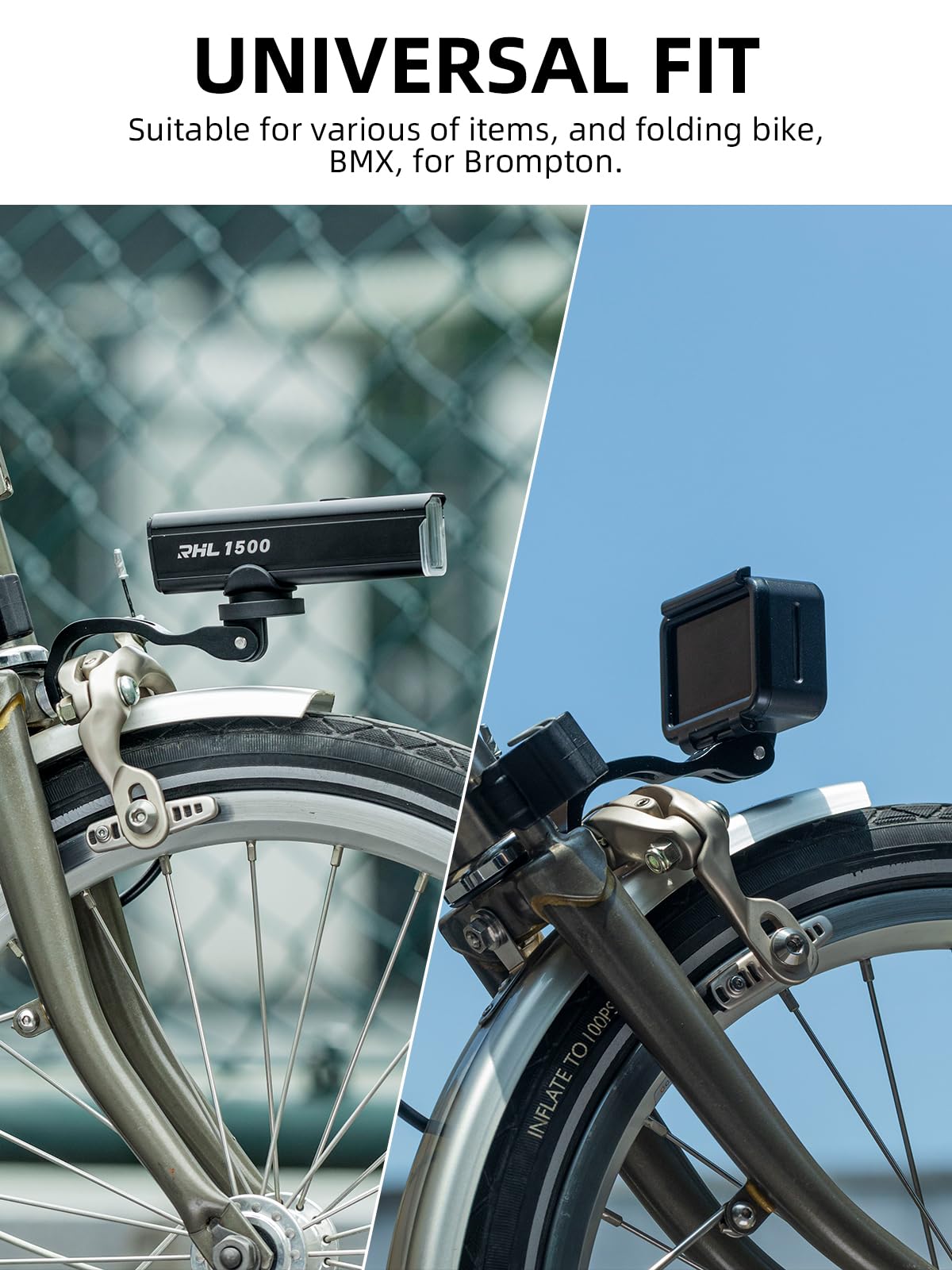 Bicycle Headlight Extender Holder Stand Bracket Cycling Part for Brompton