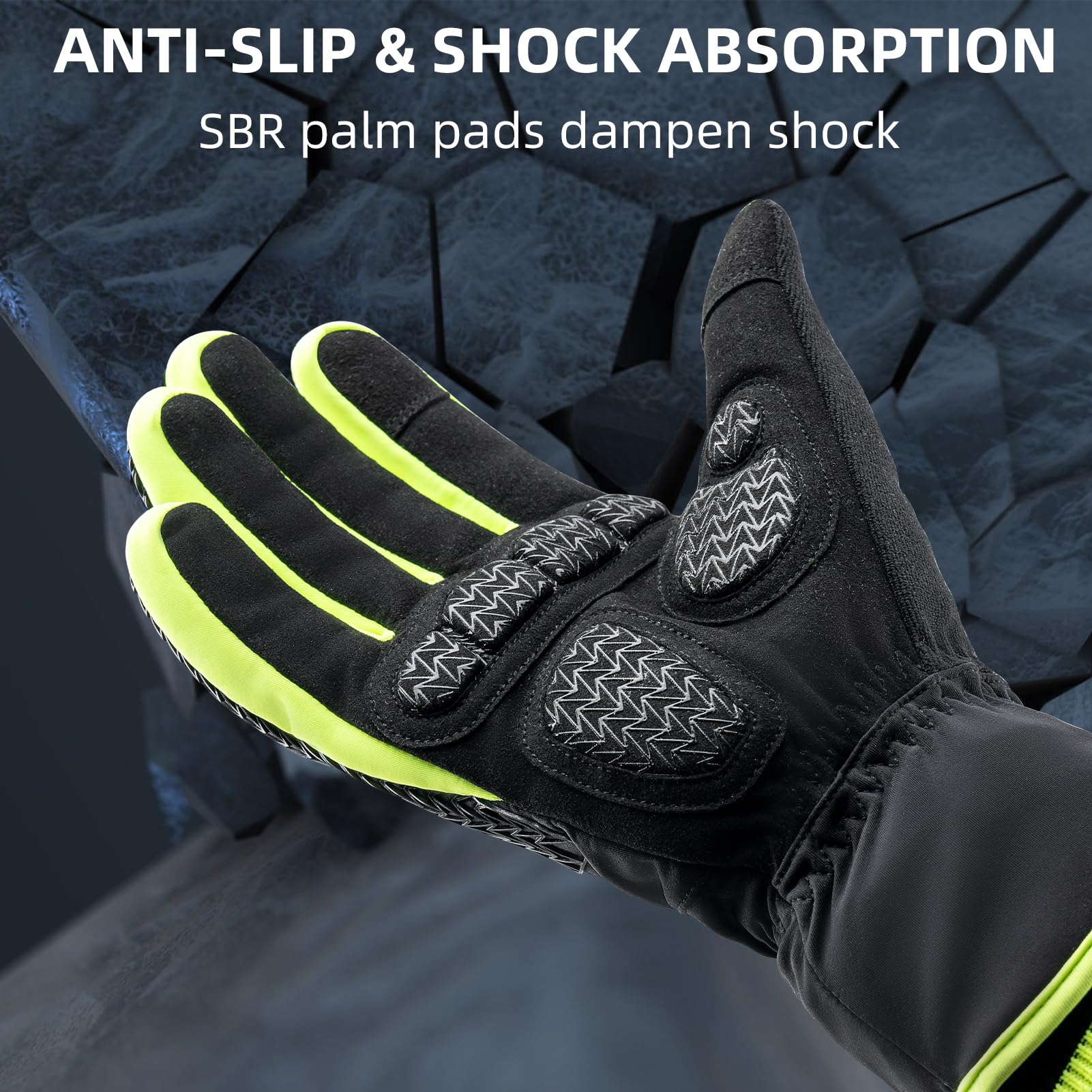 ROCKBROS Winter Cycling Gloves, Windproof Thermal Touchscreen Gloves for Men Women