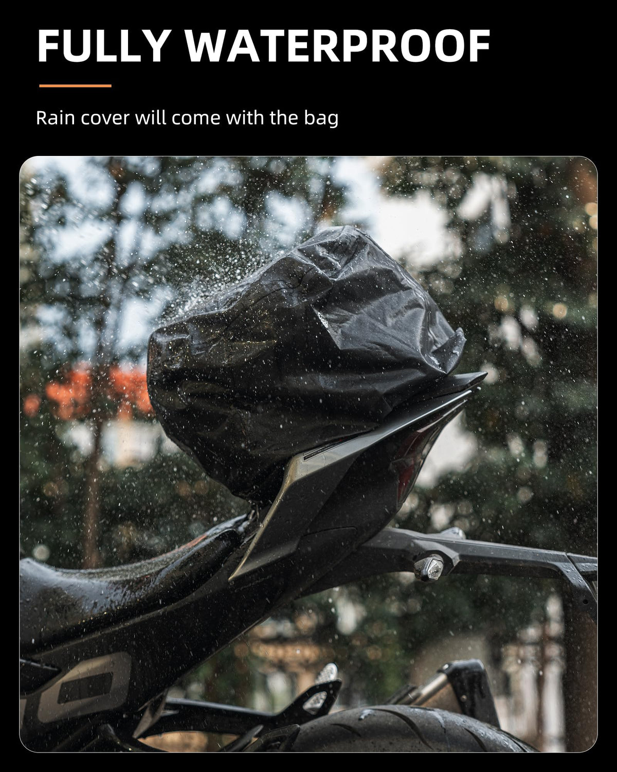ROCKBROS 12.5L hard shell waterproof motorcycle tail bag - image 3
