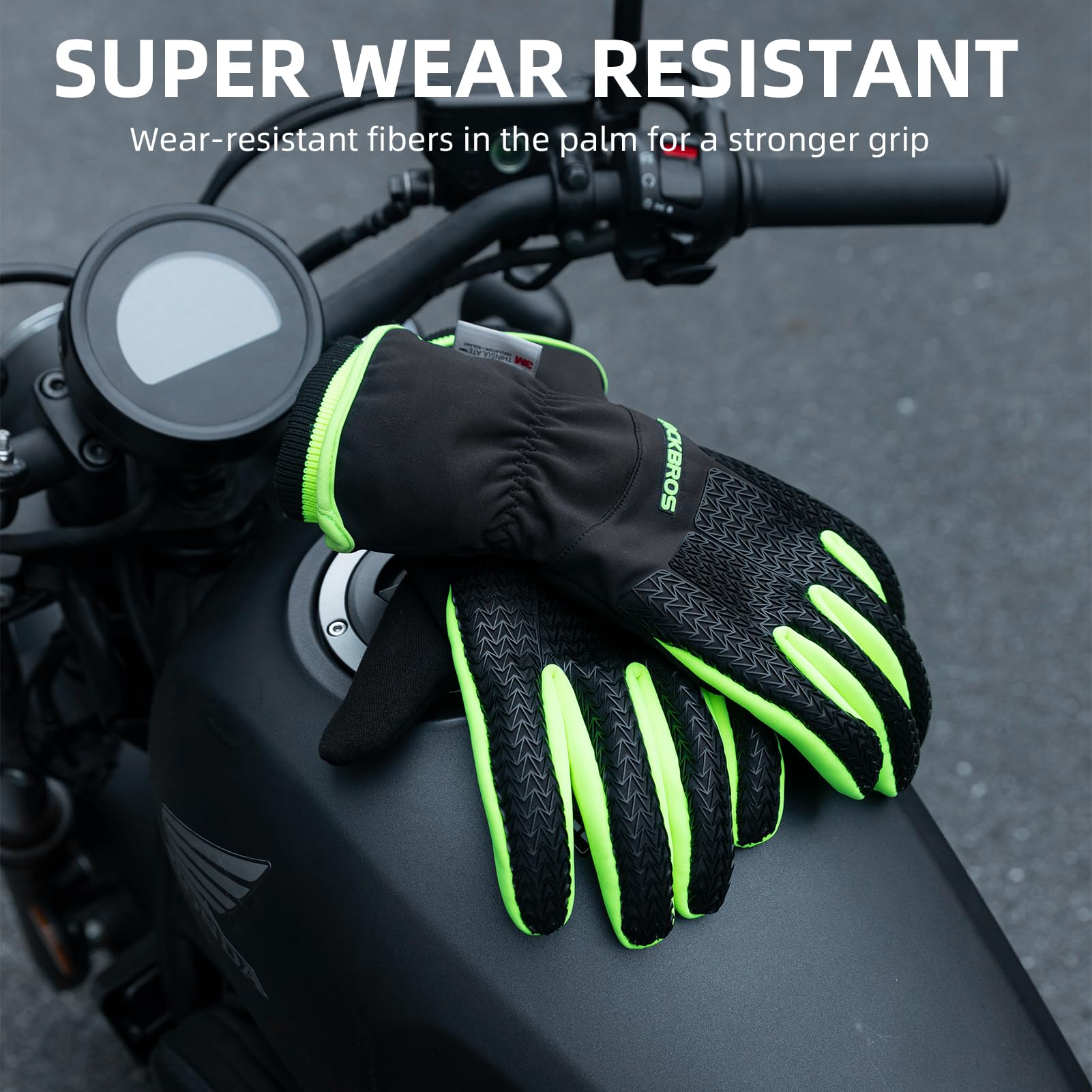ROCKBROS Winter Cycling Gloves, Windproof Thermal Touchscreen Gloves for Men Women