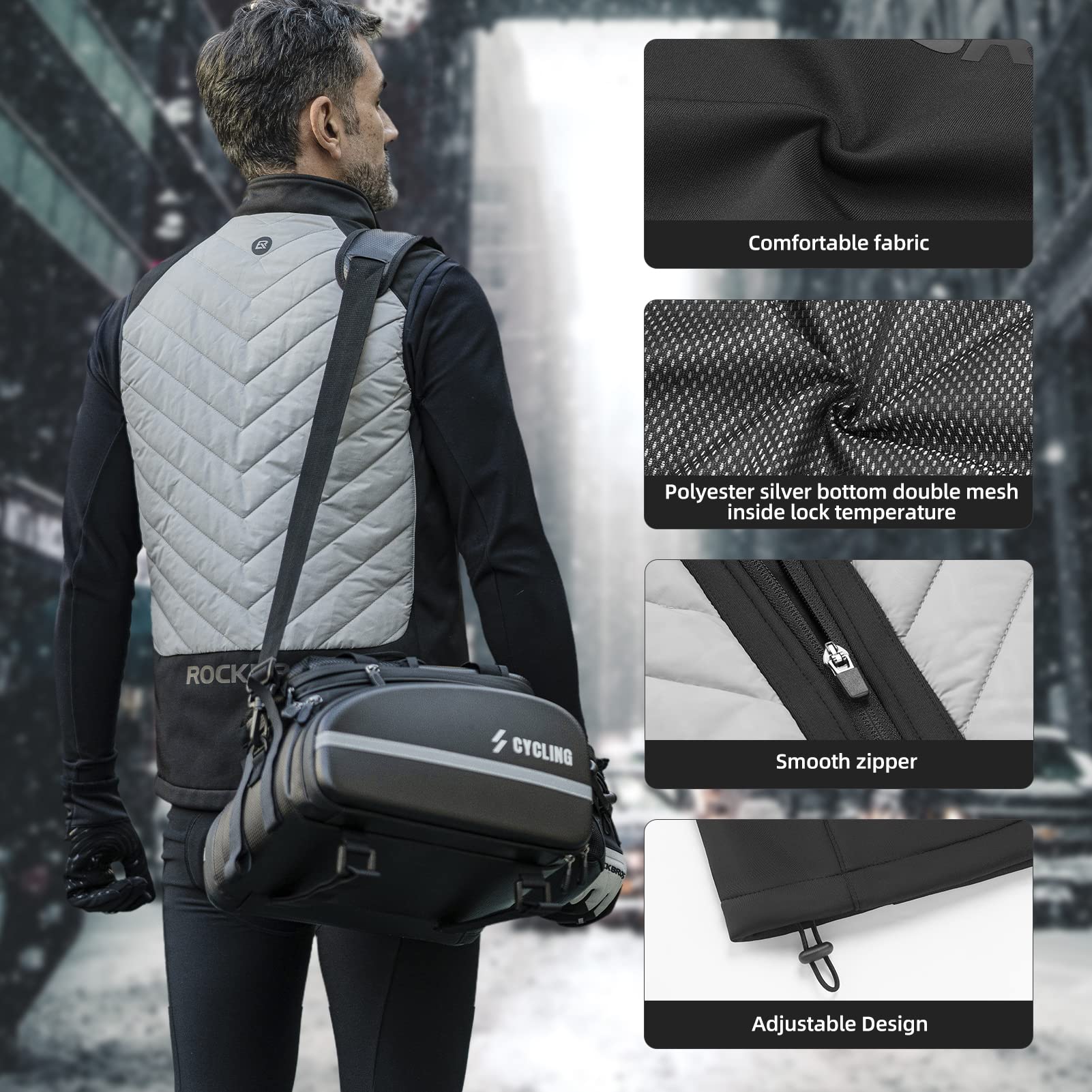 Heated Vest – 5 Zones Unisex Washable