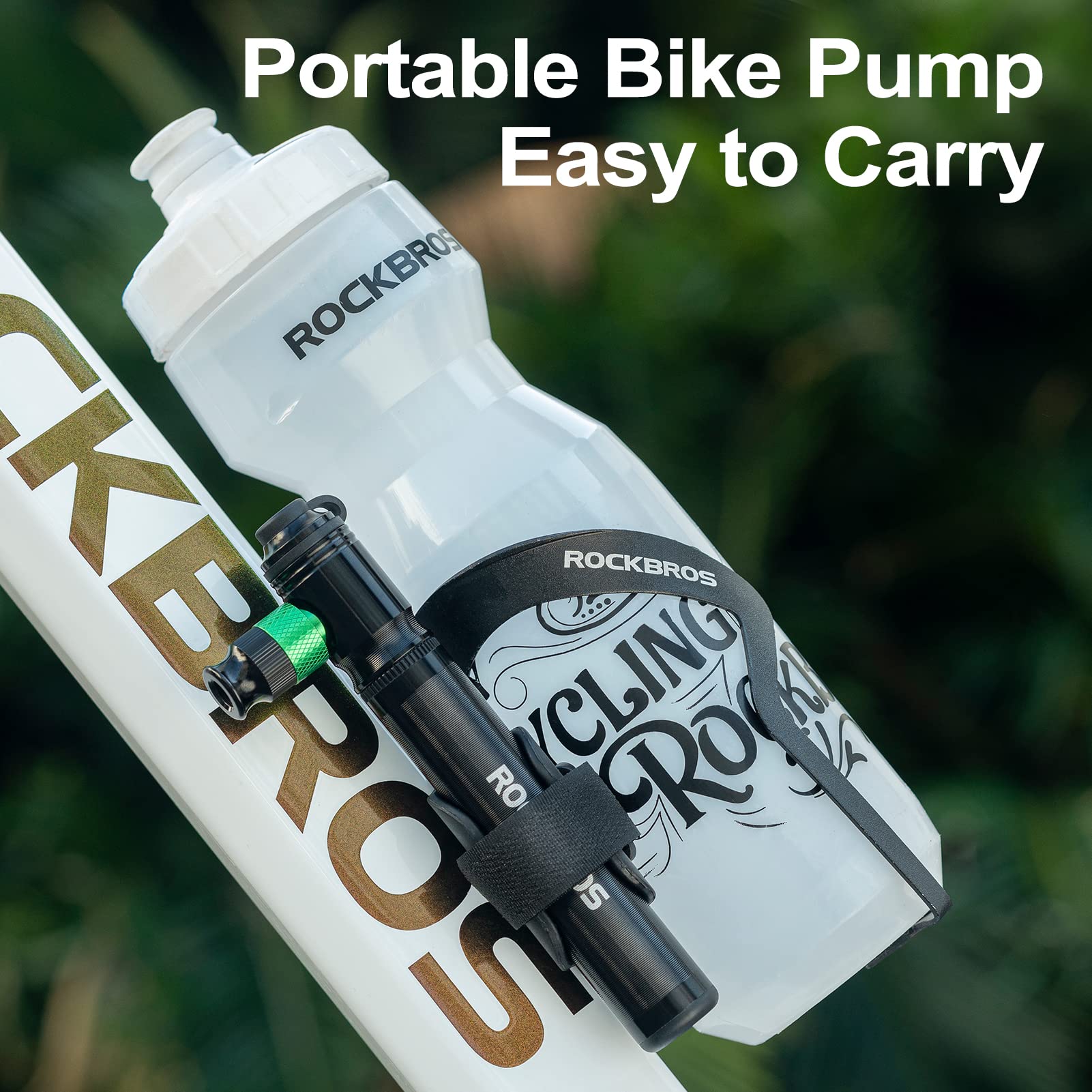 ROCKBROS Mini Bike 110PSI Hand Pump and CO2 No CO2 Cartridges Included