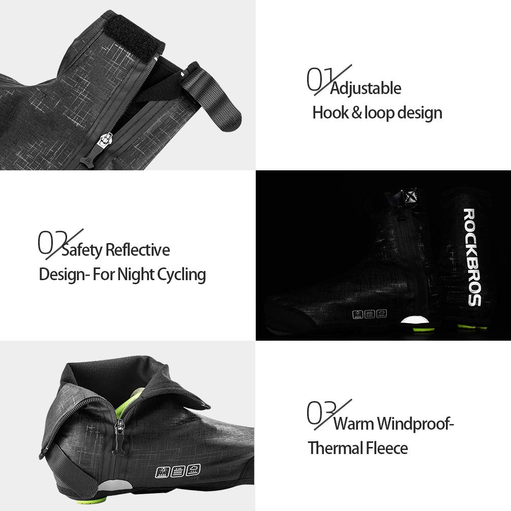 ROCKBROS Thermal Windproof Bike Shoe Covers for Mountain Road