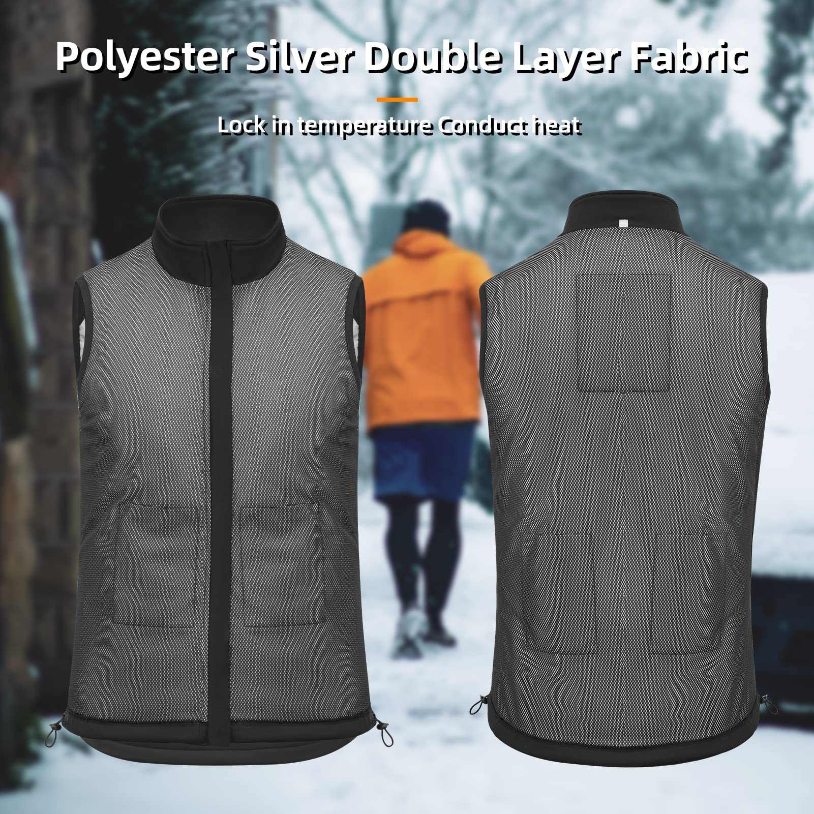Heated Vest – 5 Zones Unisex Washable
