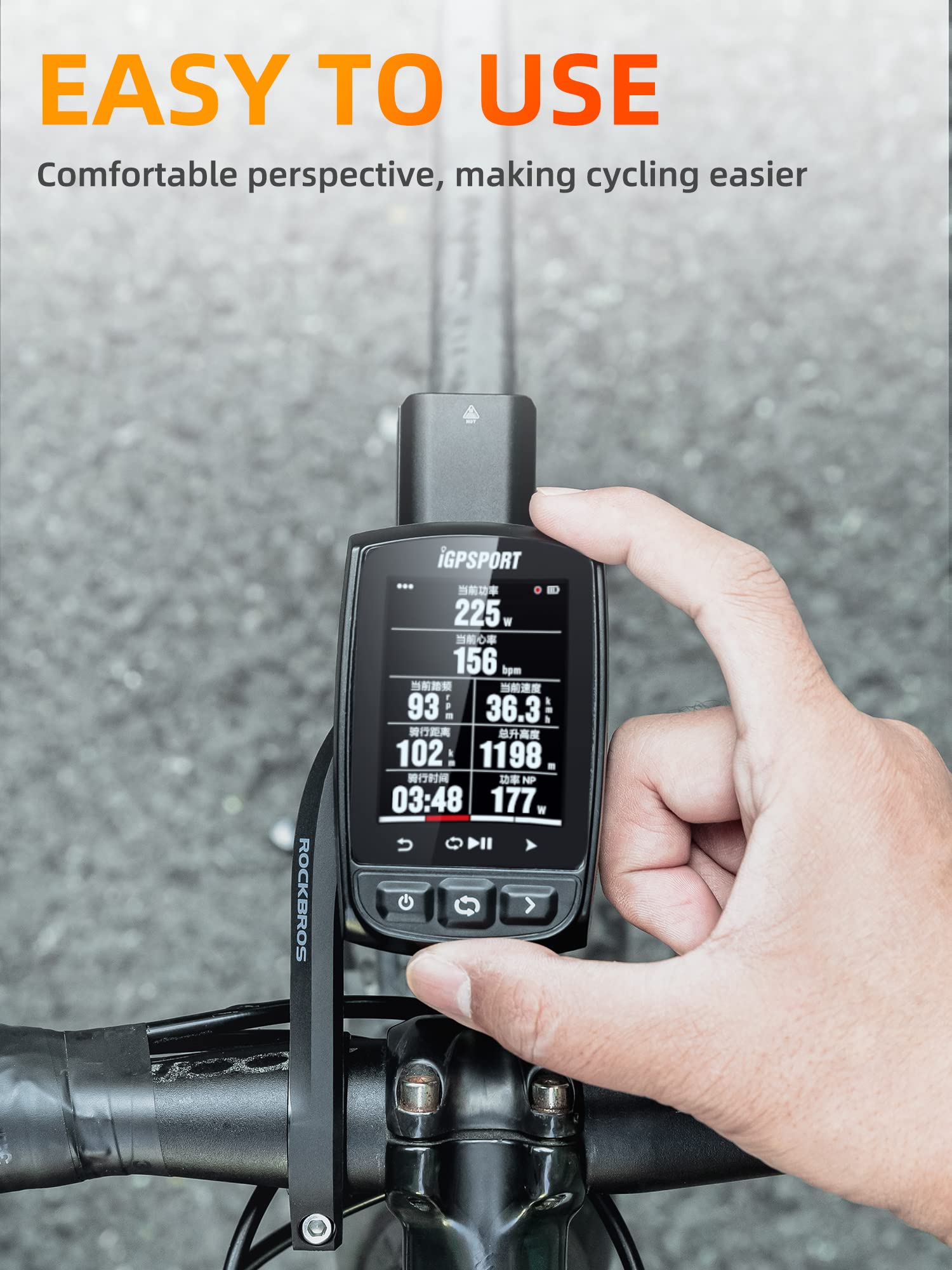 Out Front Mount for Garmin, iGPSPORT - Fits 32-35mm Handlebars