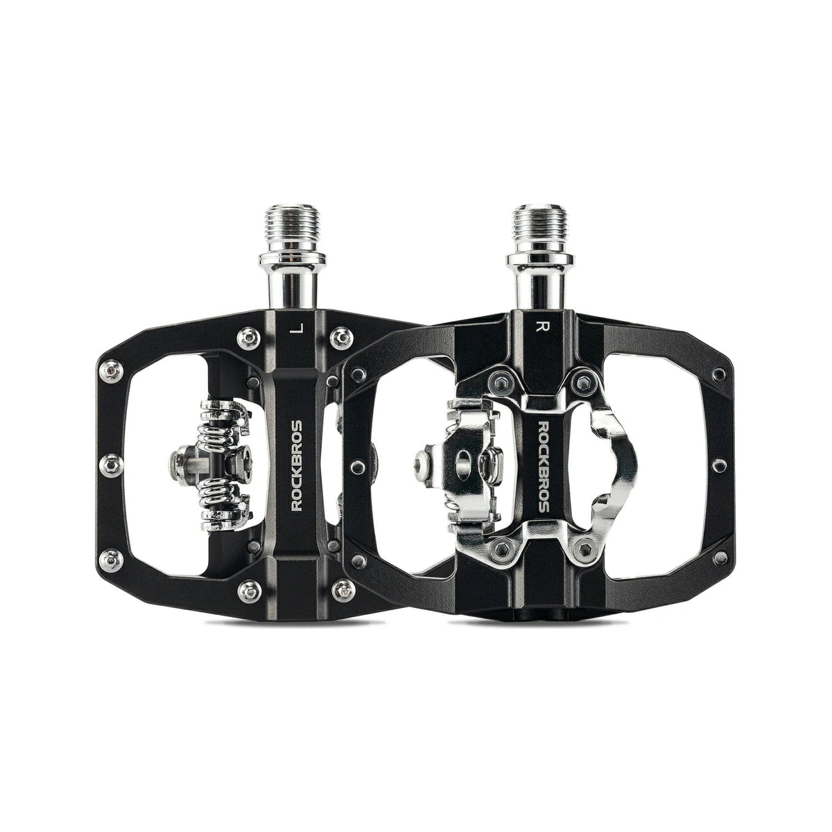 ROCKBROS dual-sided SPD-compatible bike pedals