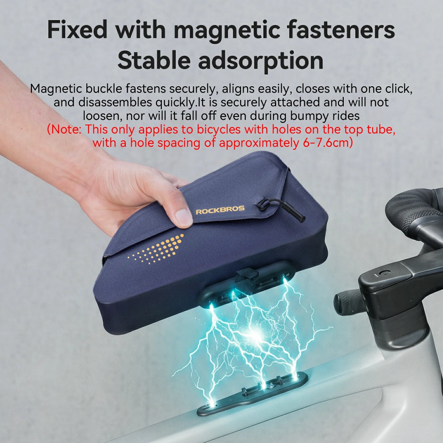 Magnetic Top Tube Bag Waterproof with Quick Access Mount