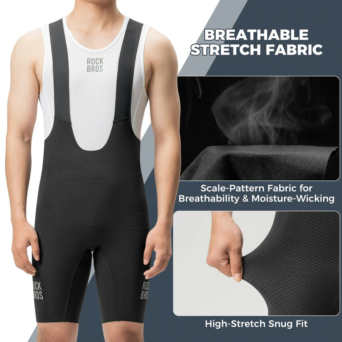Men's padded breathable cycling bib shorts - image 3