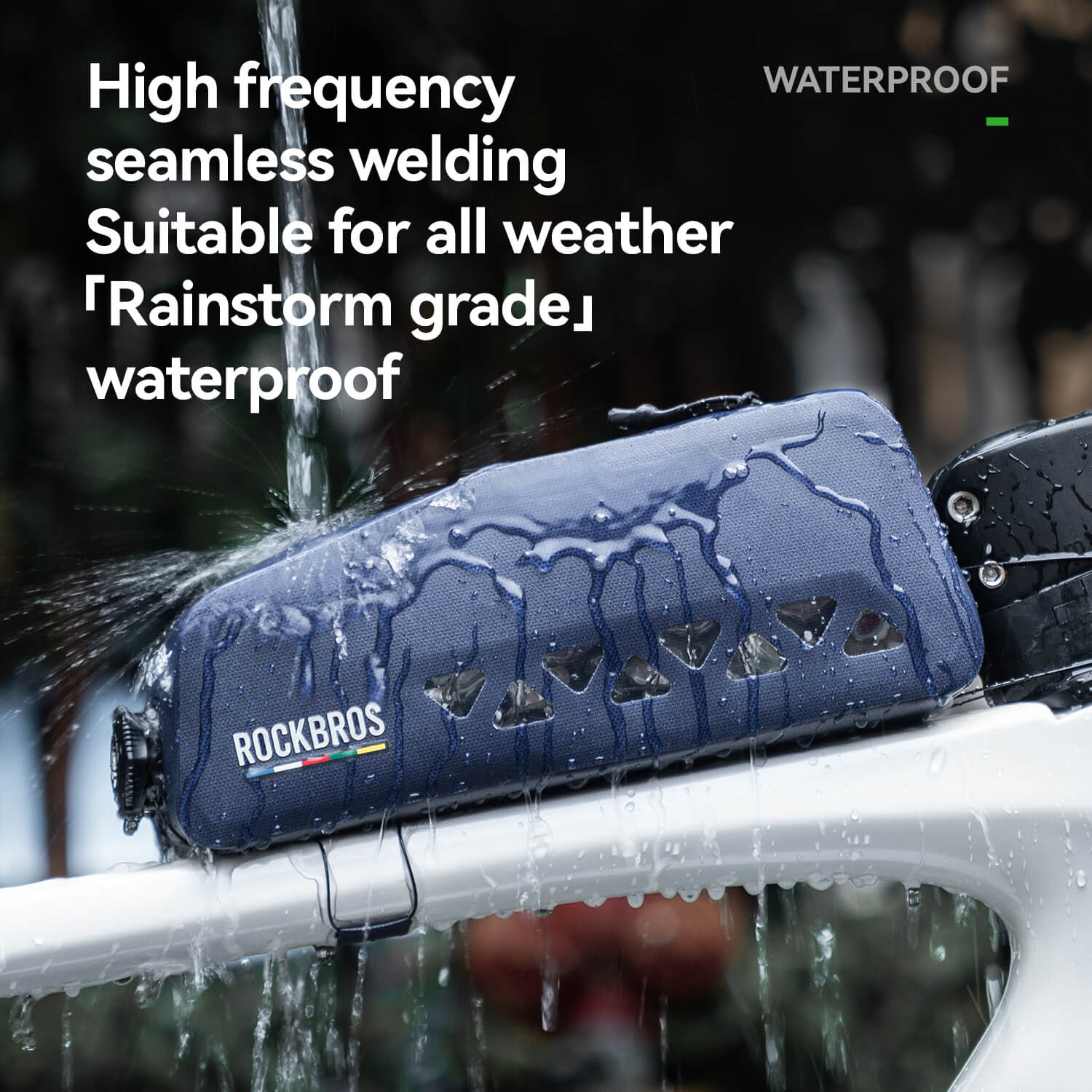 road to sky 100% waterproof bike frame bag model as-142 with secure storage