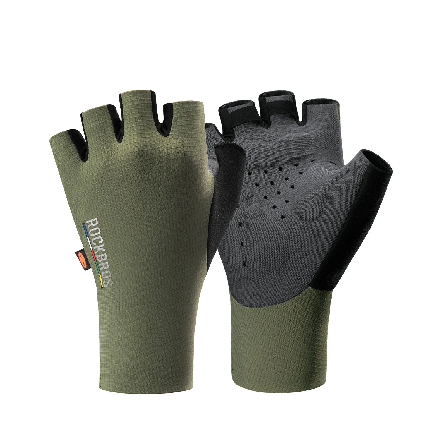 ROAD TO SKY Elastic Interface Cycling Half Finger Gel Padded Gloves, M