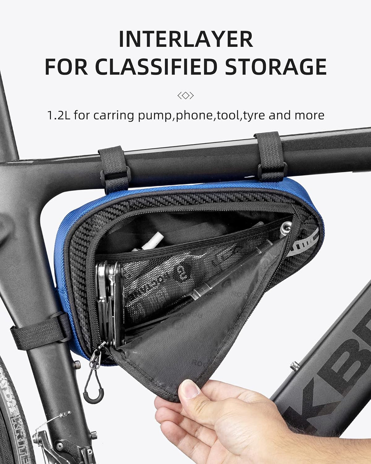 rockbros blue frame bag#color_blue