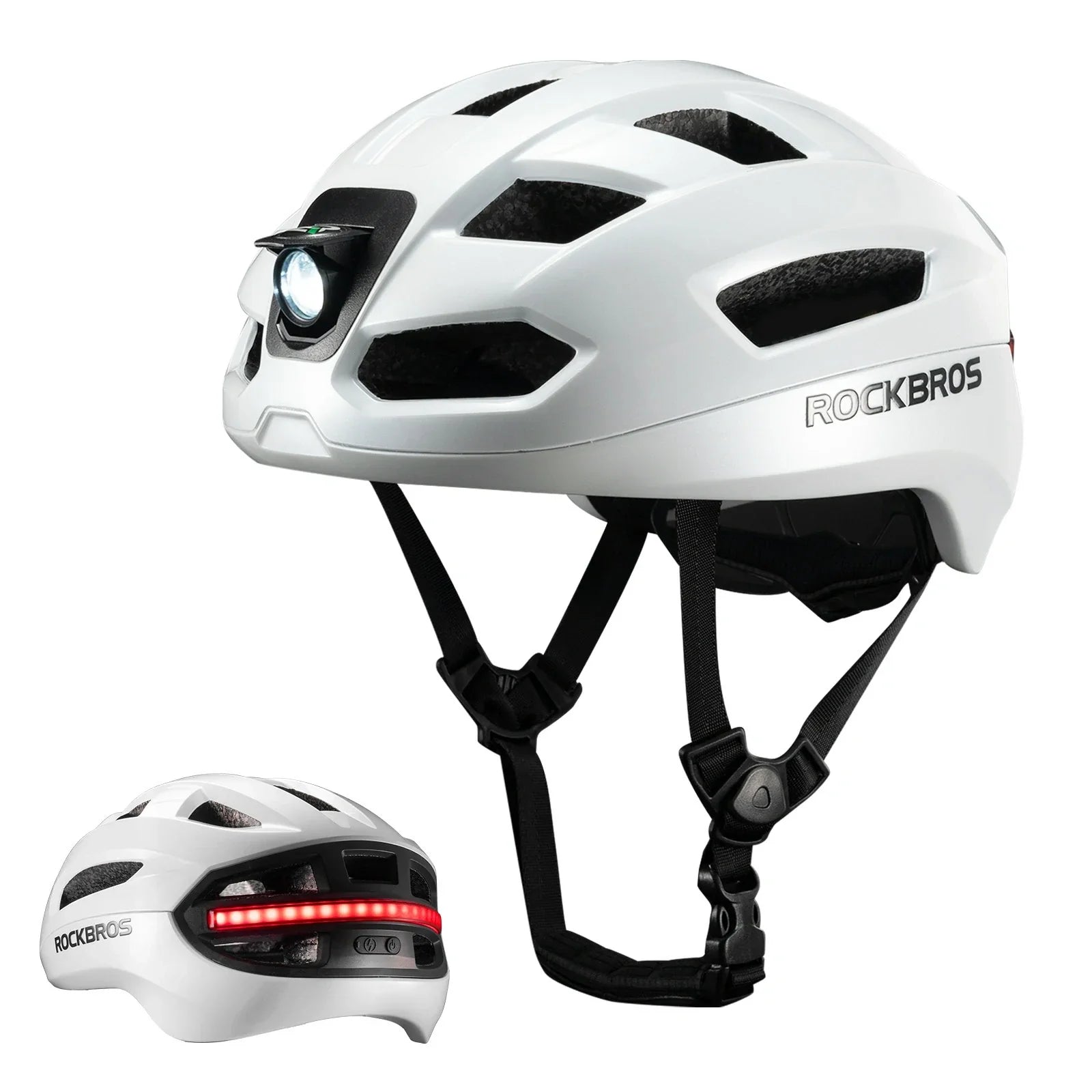 rockbros glowguard bike helmet#color_white