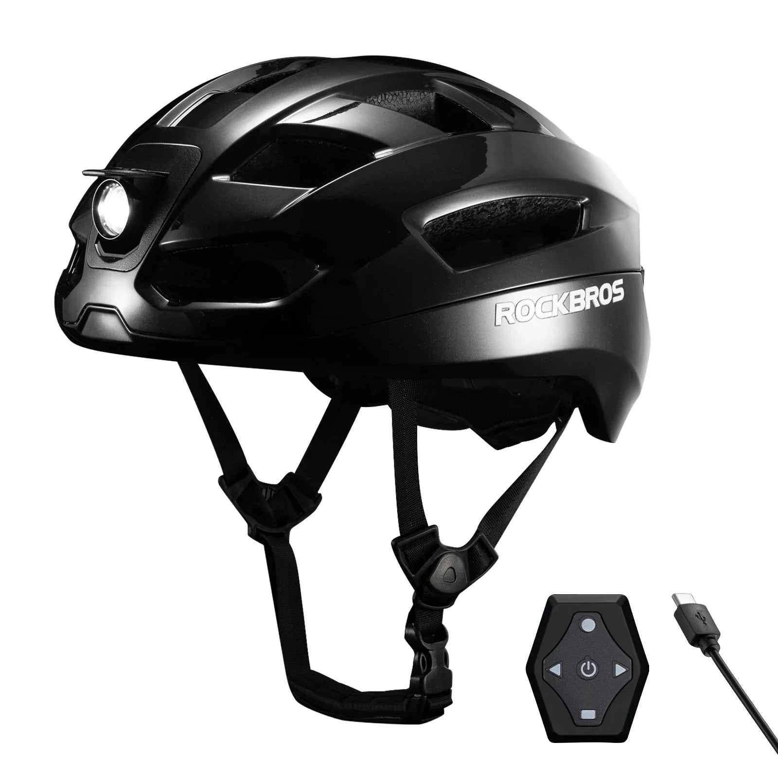 rockbros glowguard bike helmet#color_black