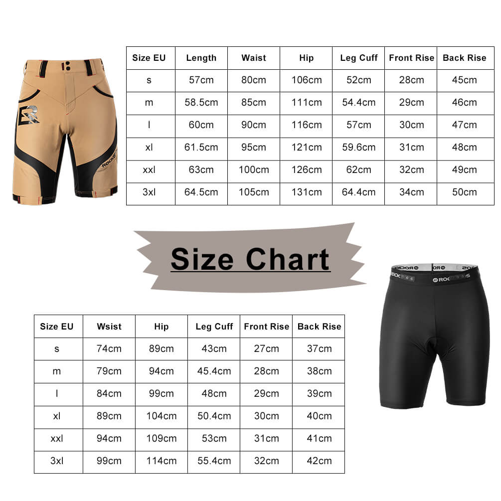 rockbros men's 4d padded cycling shorts with compression design for enhanced comfort #Color_brown