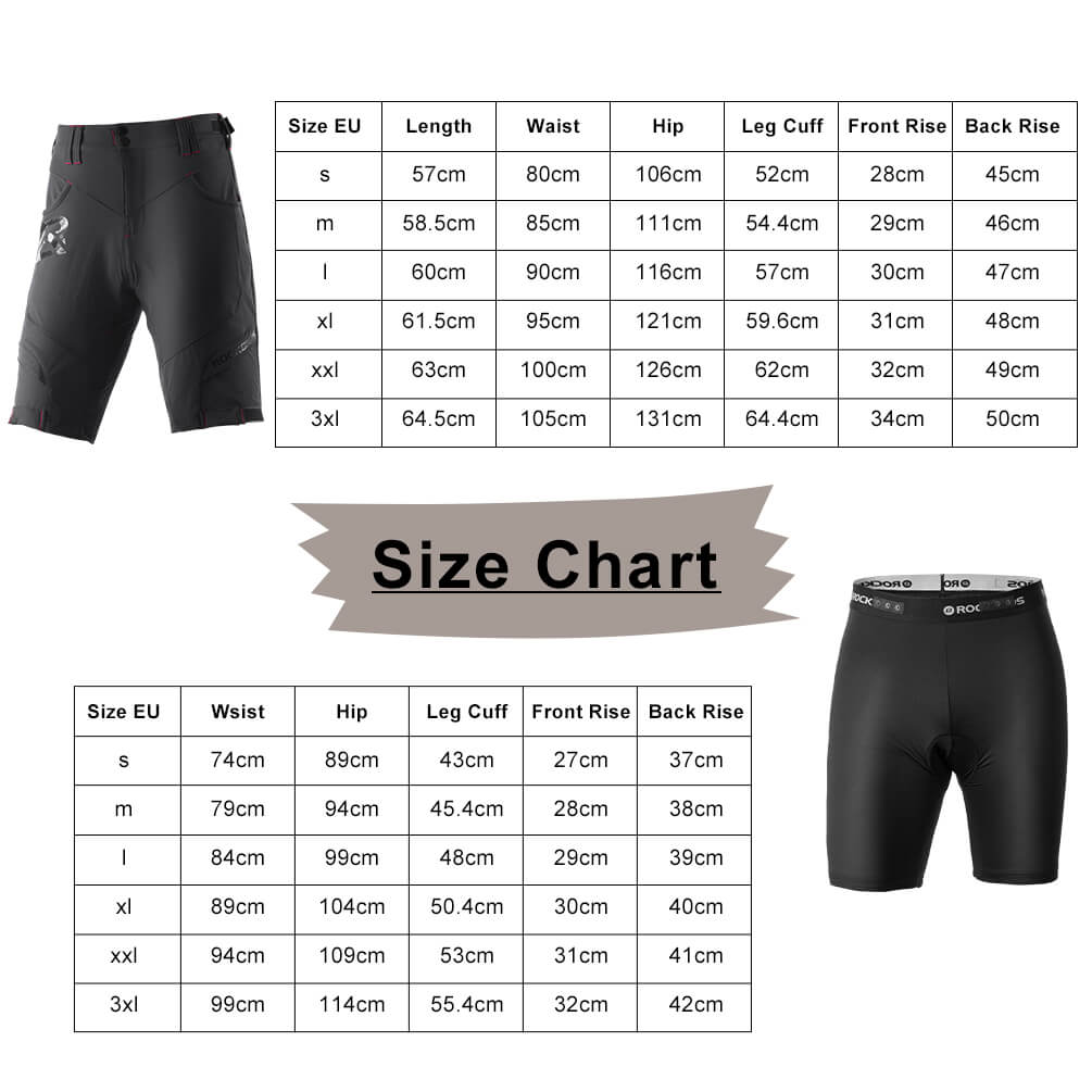 rockbros men's 4d padded cycling shorts with compression design for enhanced comfort #Color_Black