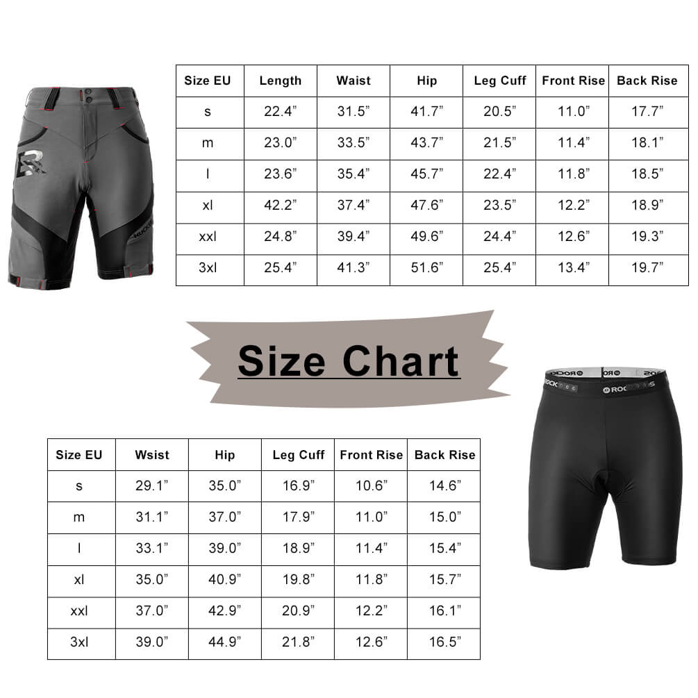 rockbros men's 4d padded cycling shorts with compression design for enhanced comfort #Color_Grey