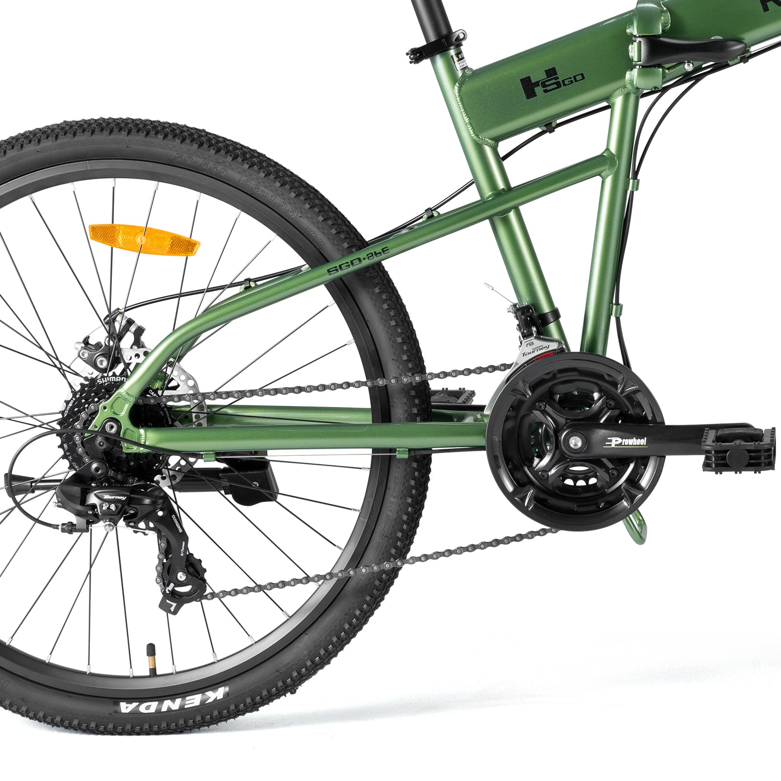 scott-26-inch-folding-bike-gear-system #color_green