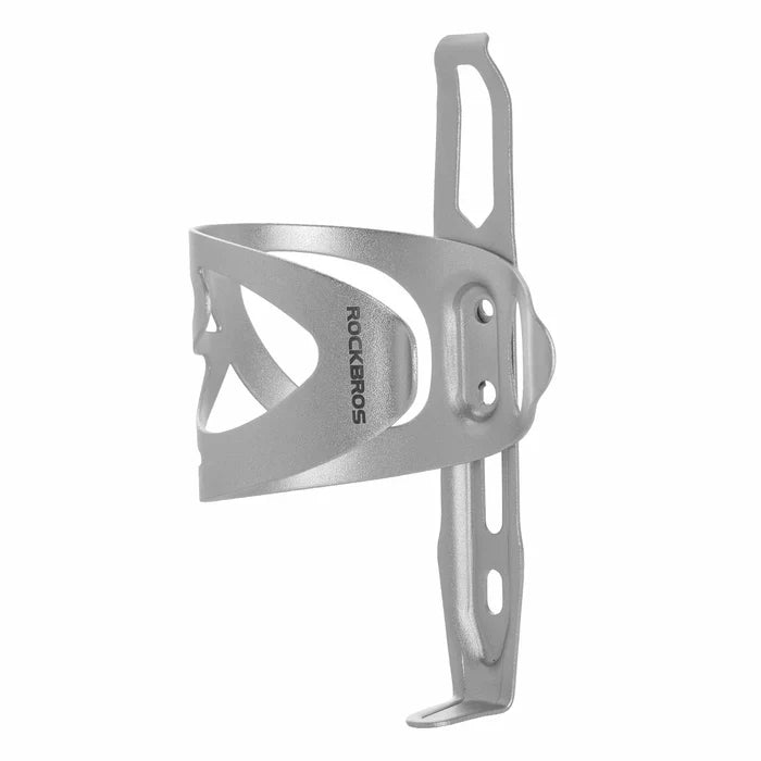 ROCKBROS Aluminum side-load bike water bottle cage with lightweight hollow design
#Color_Silver