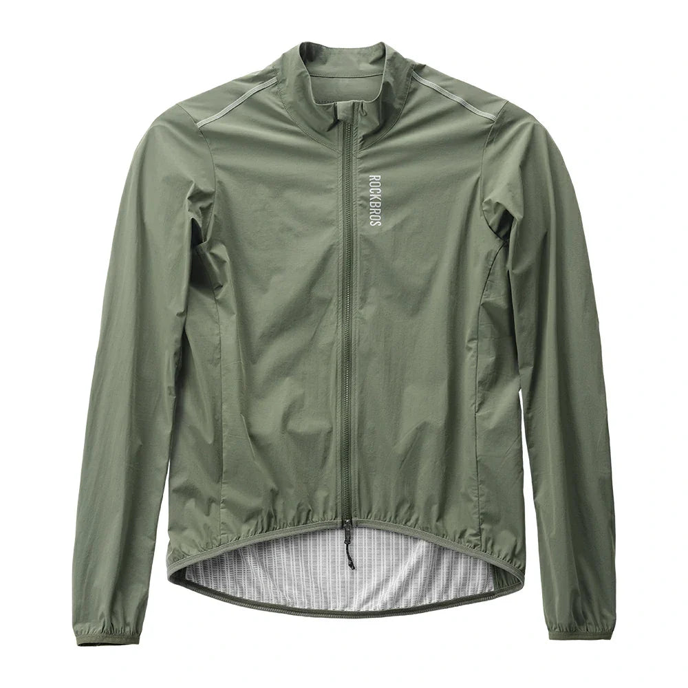 Breathable windproof jacket ideal for headwinds and downhill cycling. #color_Dark Green